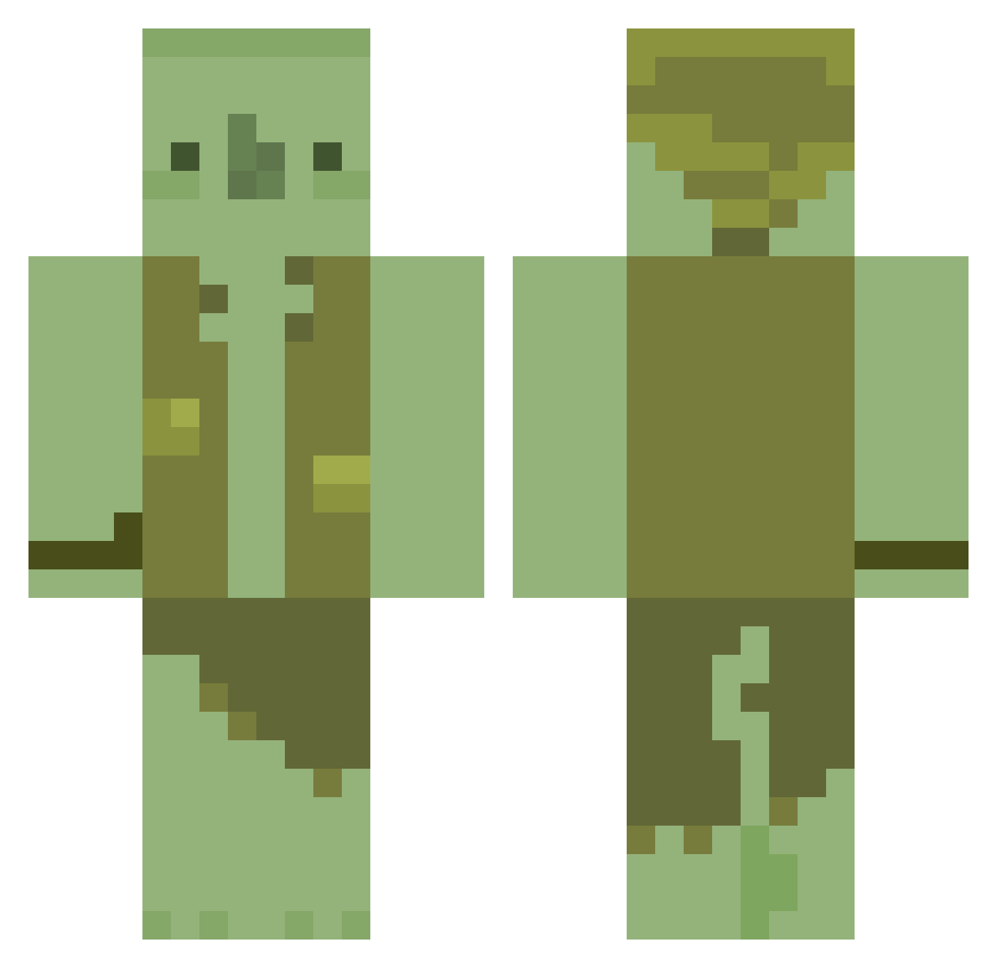TheGoblinKnight_ Minecraft skin, front and back view