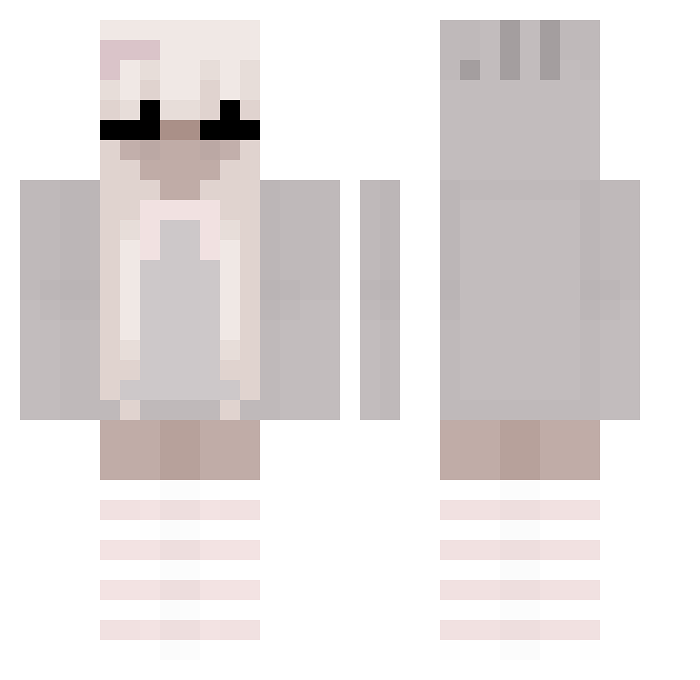 LimitlessYT68 Minecraft skin, front and back view