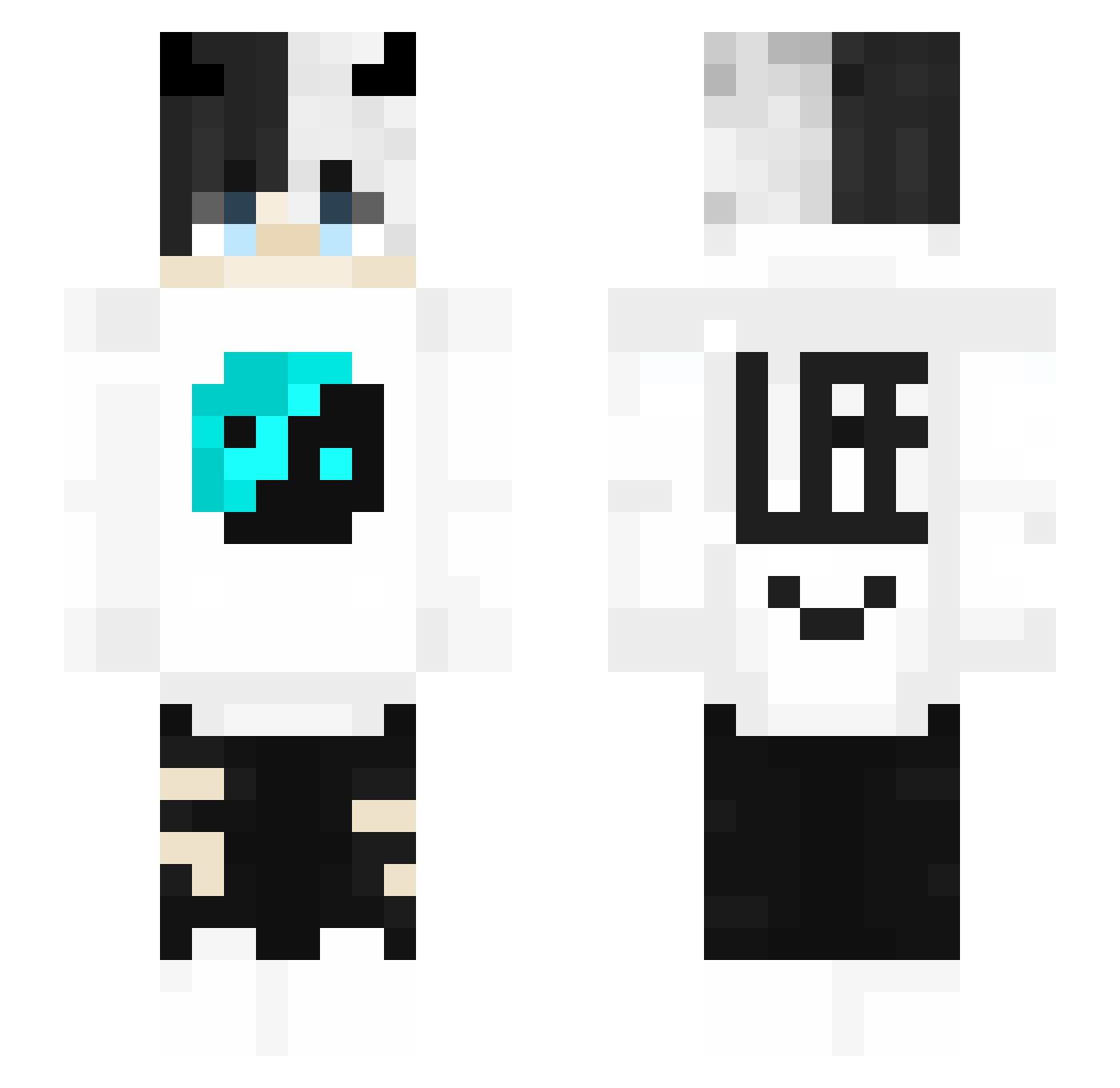 _SubZeroFire_ Minecraft skin, front and back view