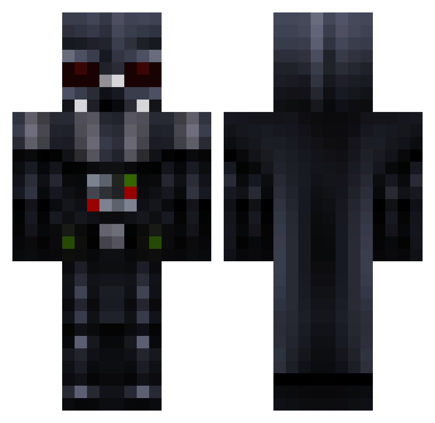 mr_invader_mc Minecraft skin, front and back view