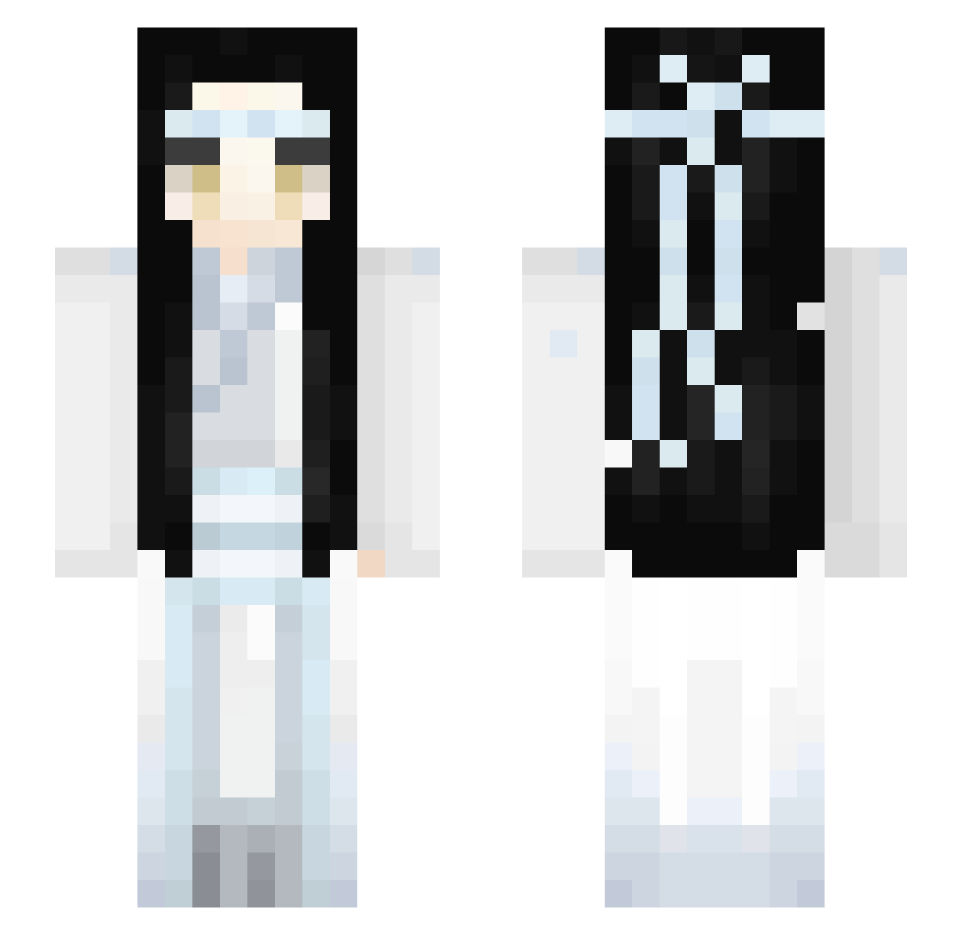 TripleHoi Minecraft skin, front and back view