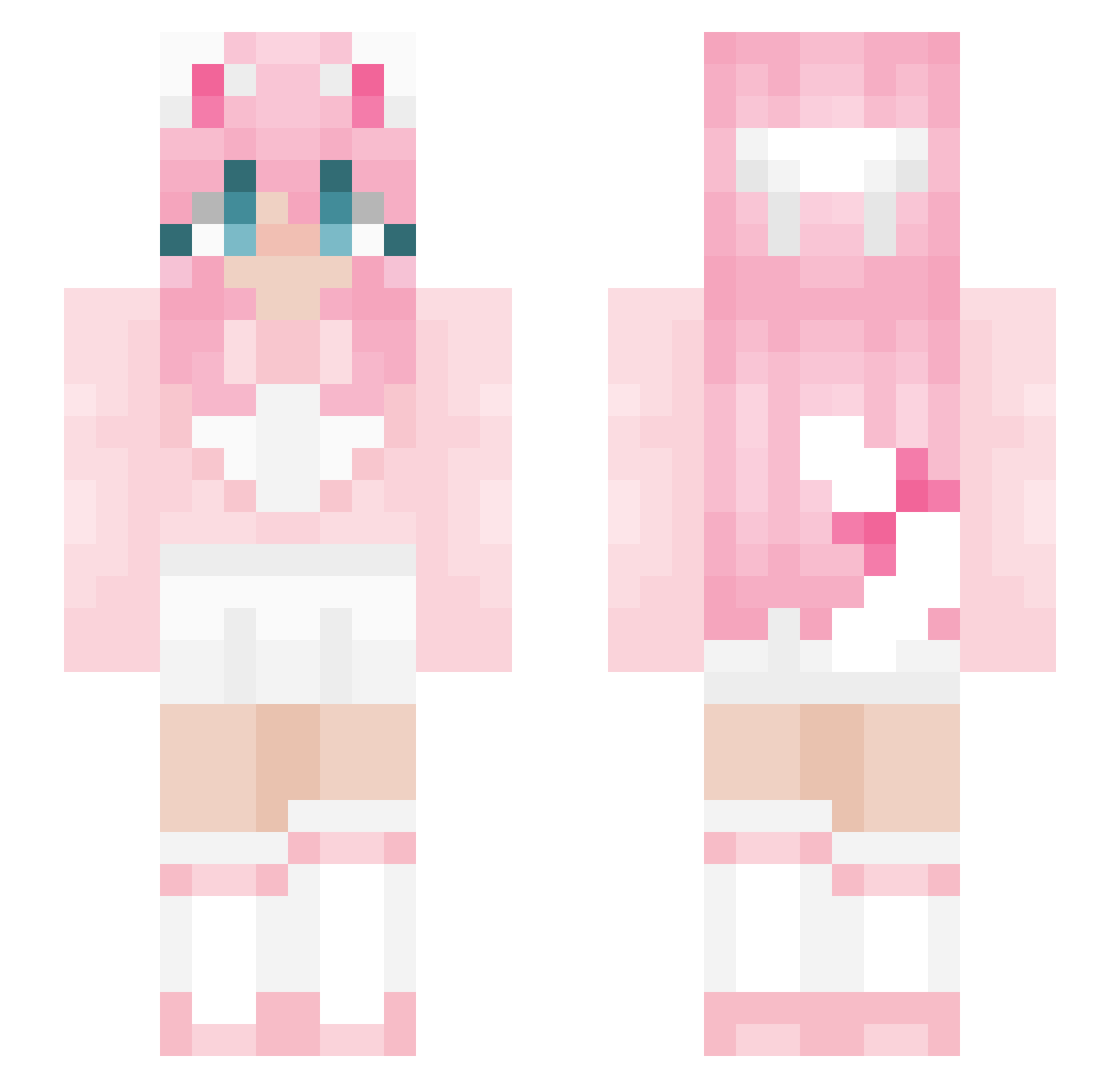rail_me Minecraft skin, front and back view