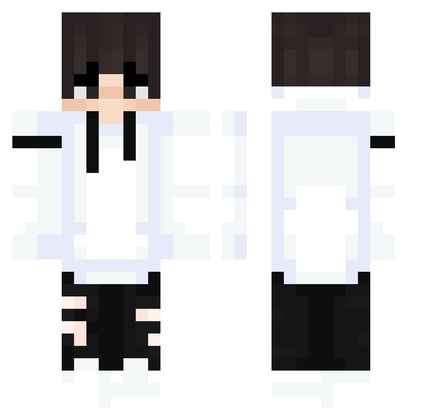 Raven_SyntaX2 Minecraft skin, front and back view