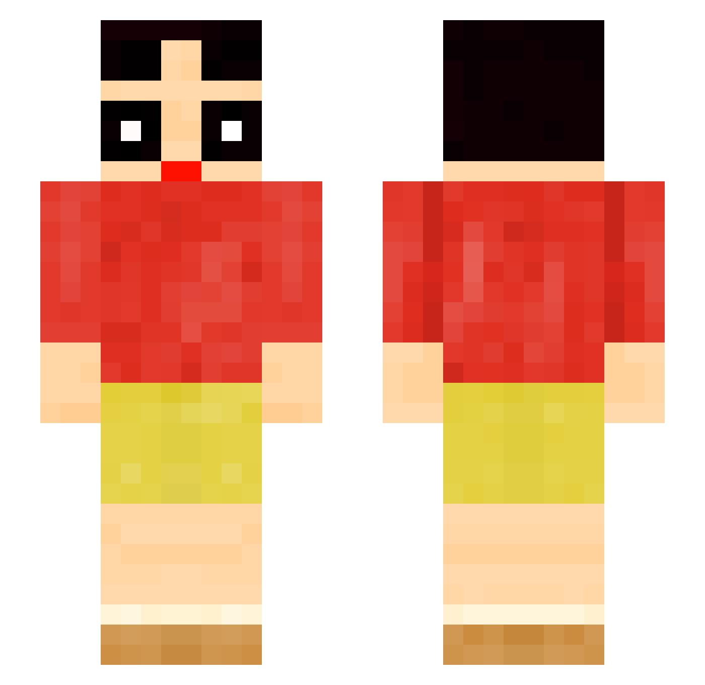 macle Minecraft skin, front and back view