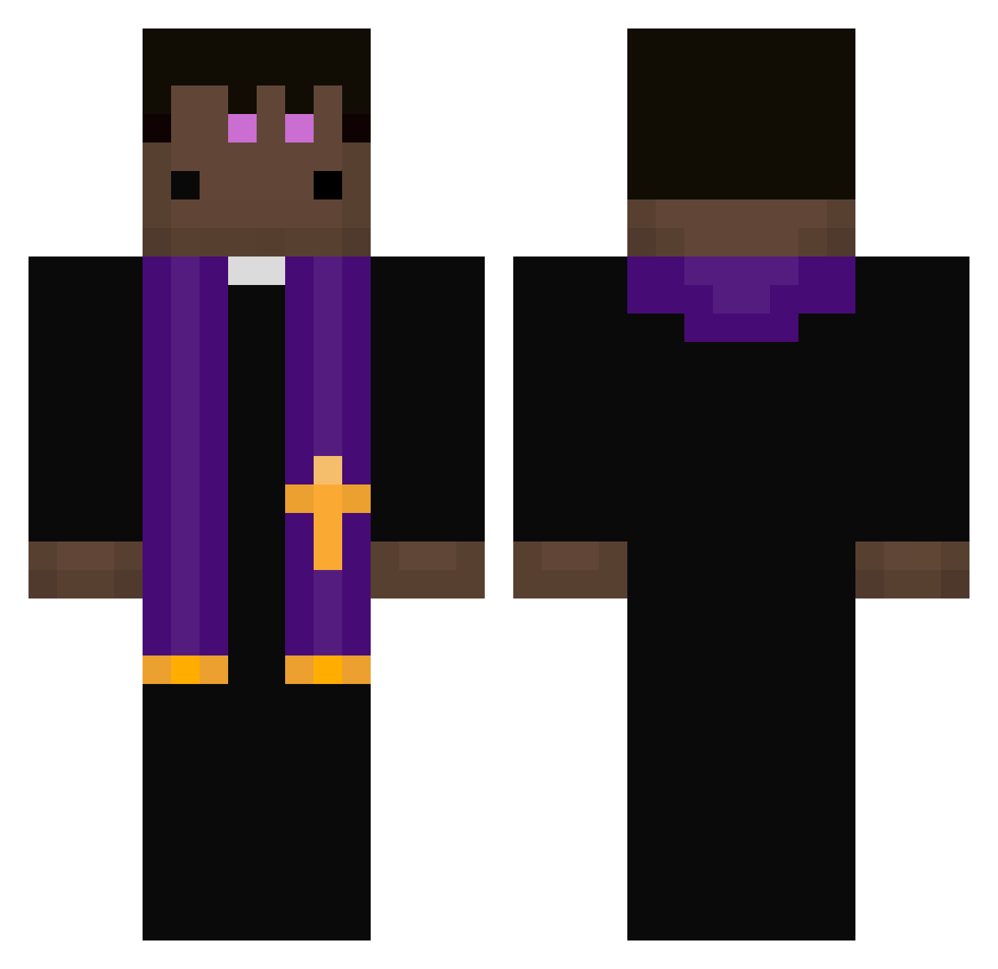 FilipMan123 Minecraft skin, front and back view