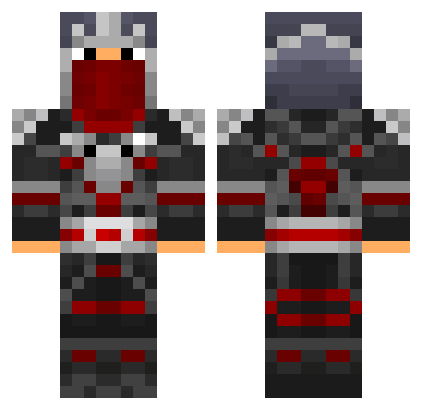 Spreadings Minecraft skin, front and back view