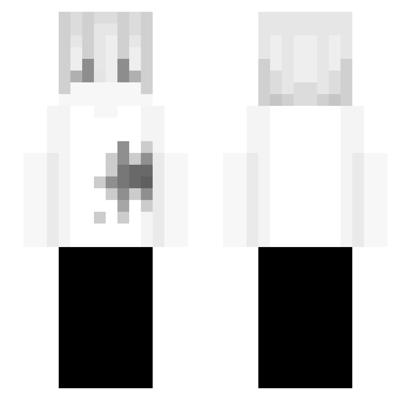 vemory Minecraft skin, front and back view