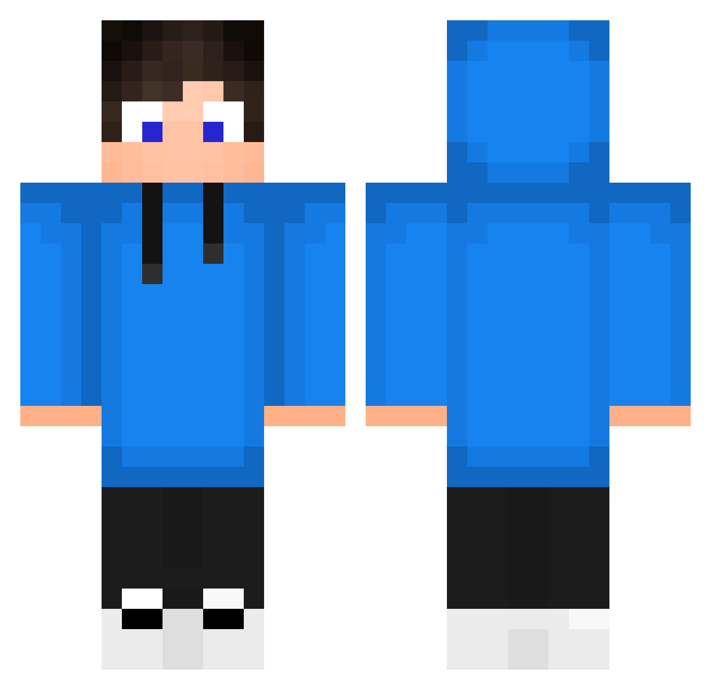 YAHAV300312 Minecraft skin, front and back view