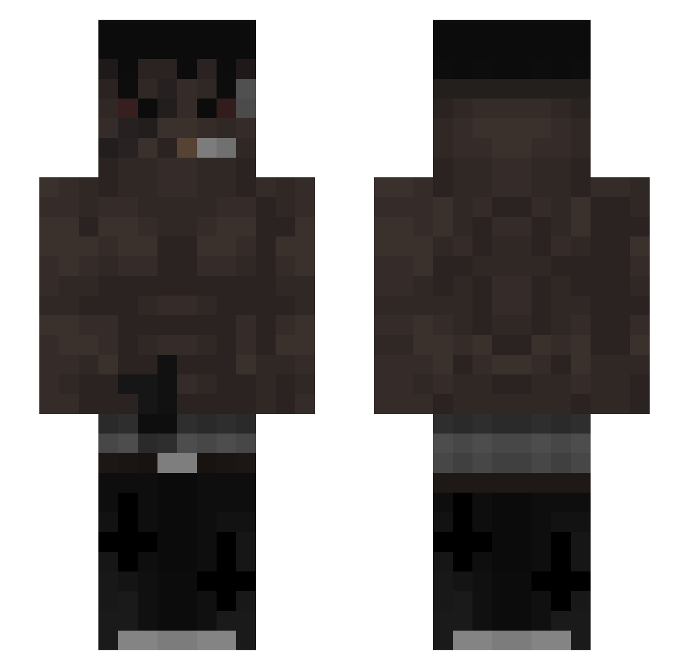 Wyliz Minecraft skin, front and back view
