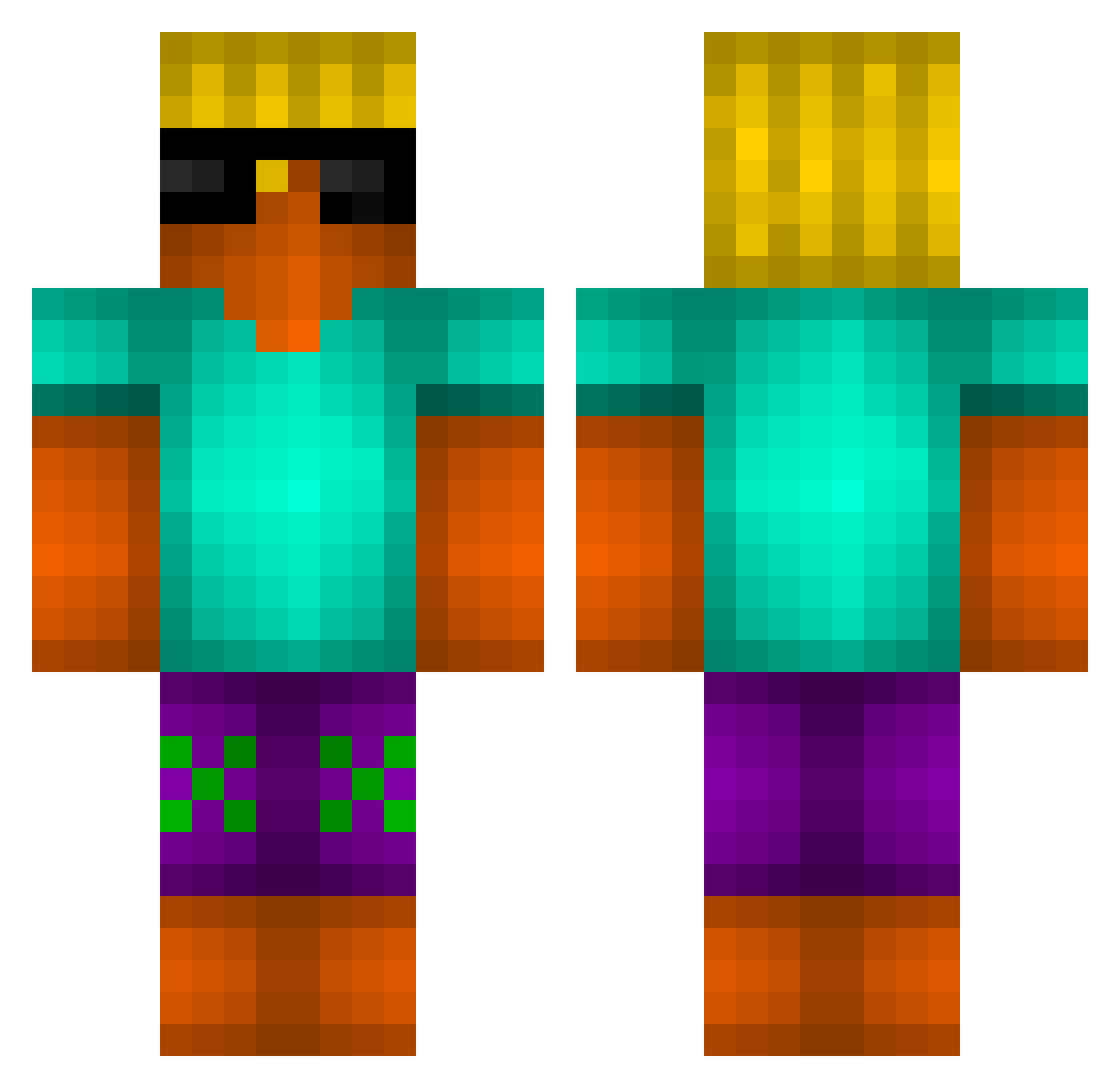 wtfGuep_p Minecraft skin, front and back view