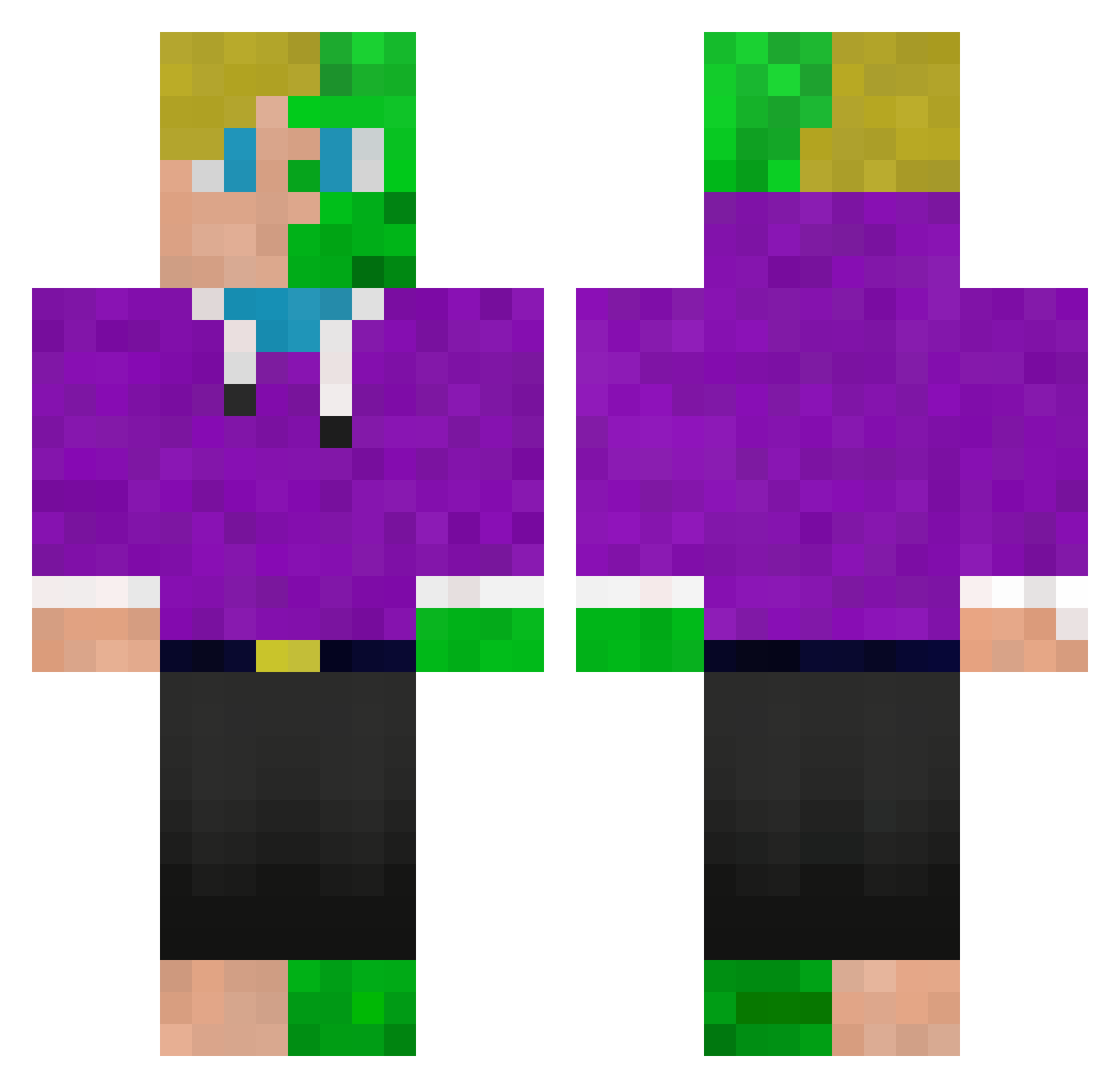 Cally - half and half Minecraft skin