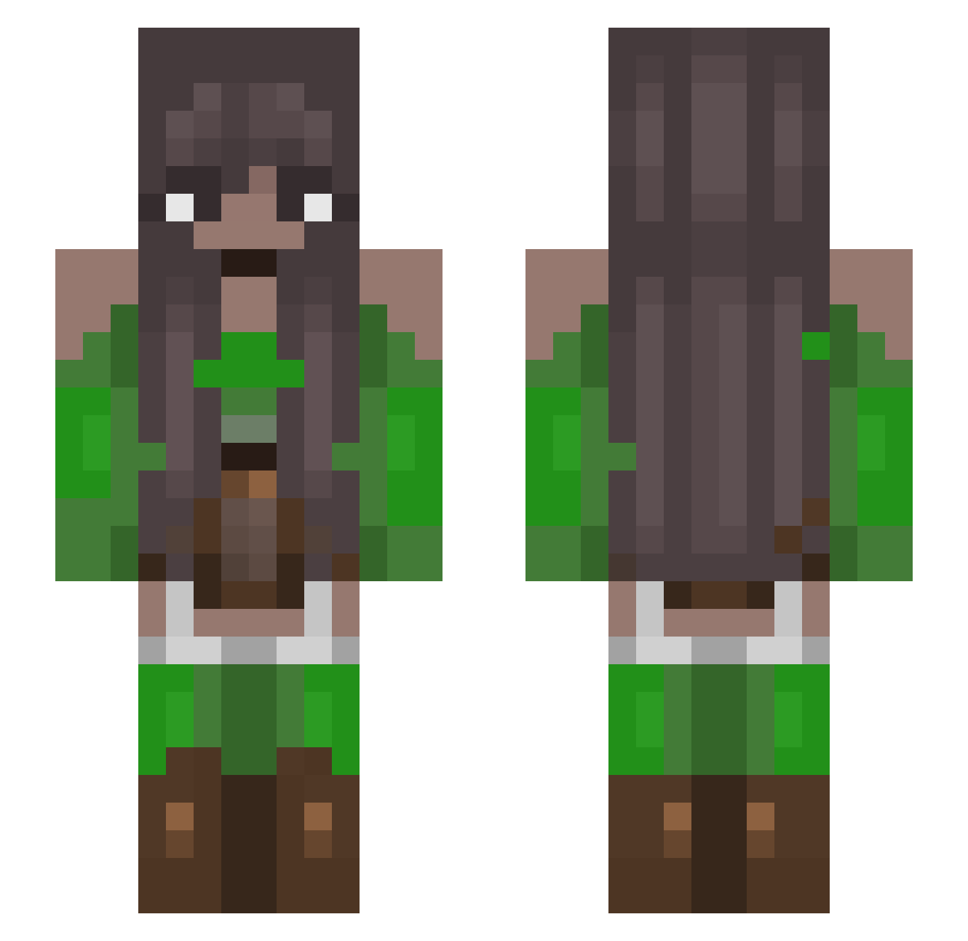 littlestjohann Minecraft skin, front and back view