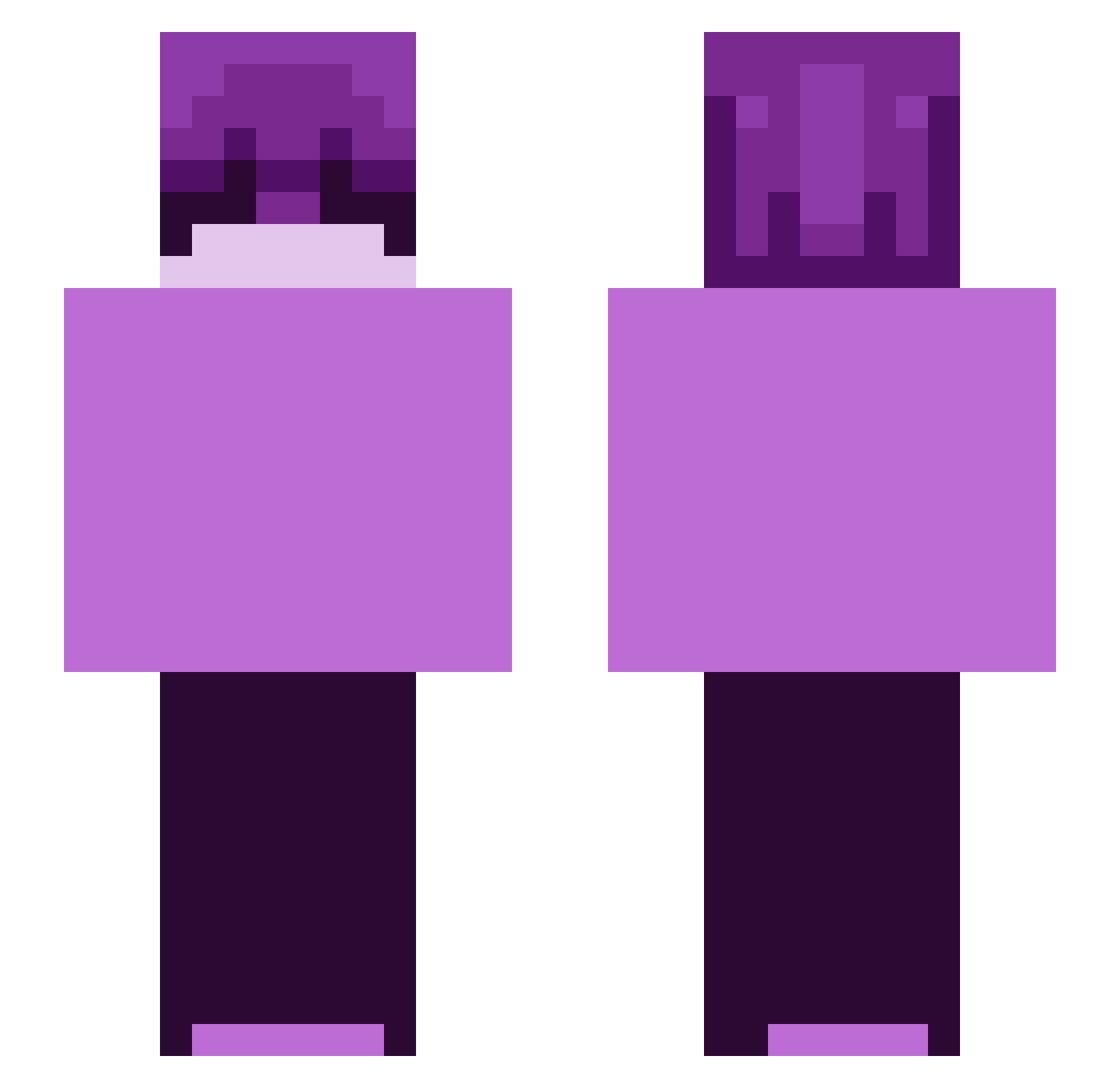 jndea Minecraft skin, front and back view