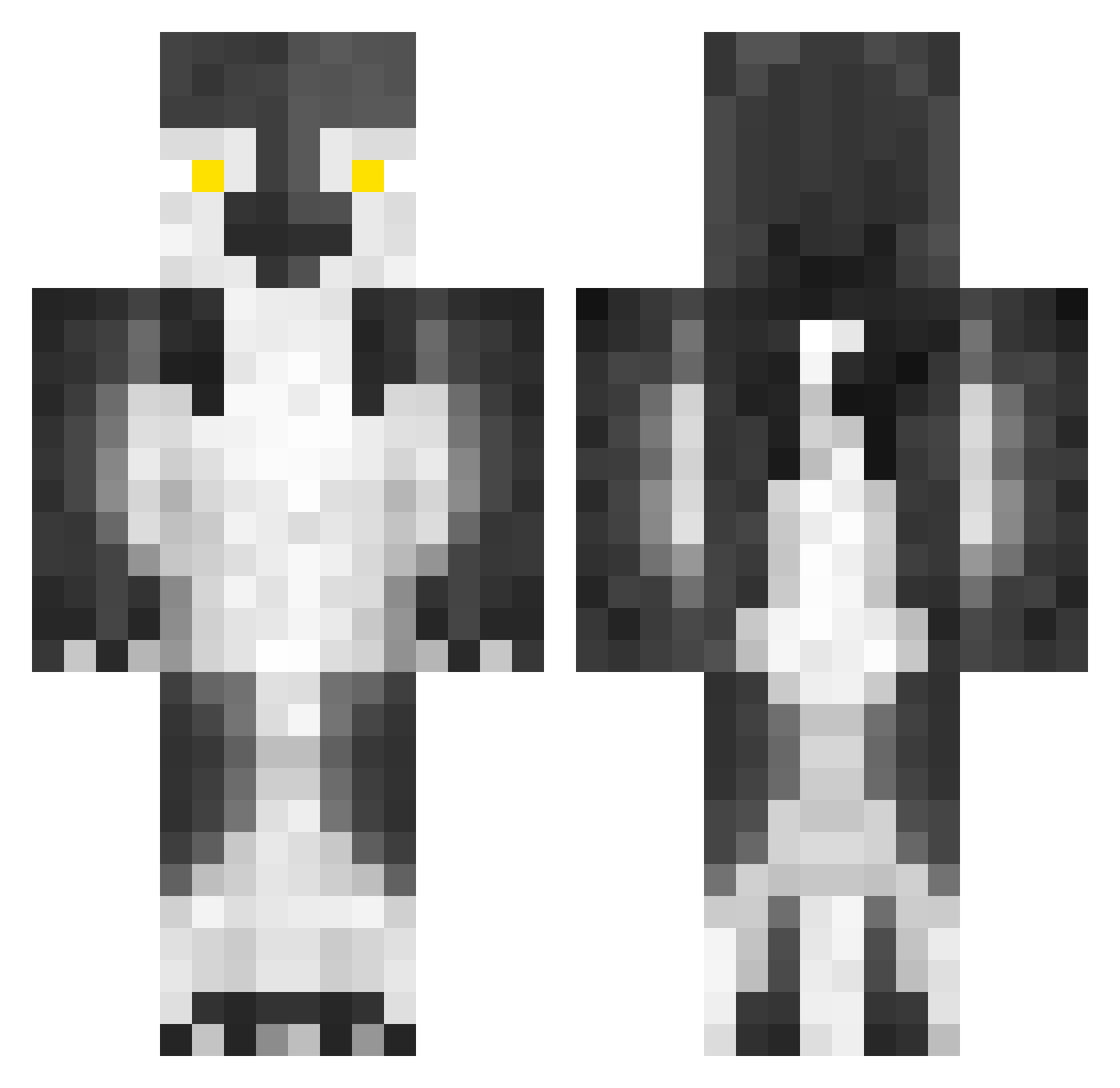 fazzof Minecraft skin, front and back view