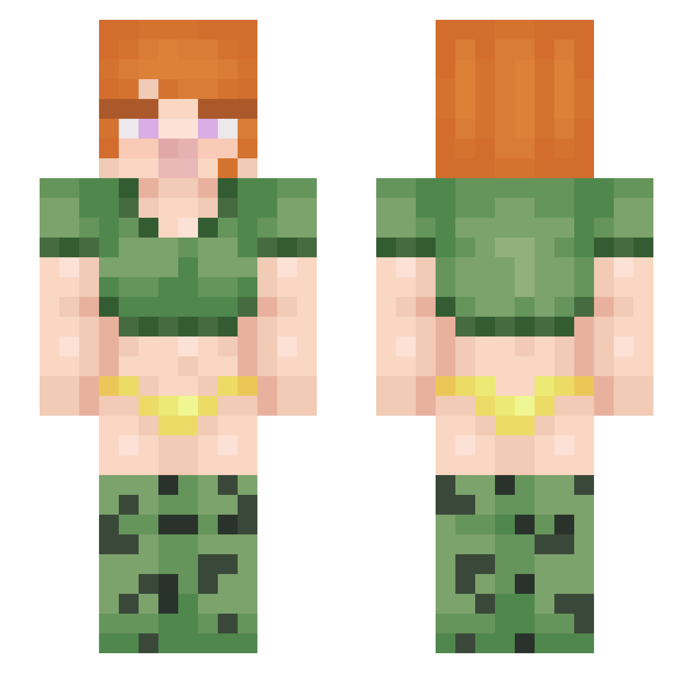 Aetherium_ Minecraft skin, front and back view
