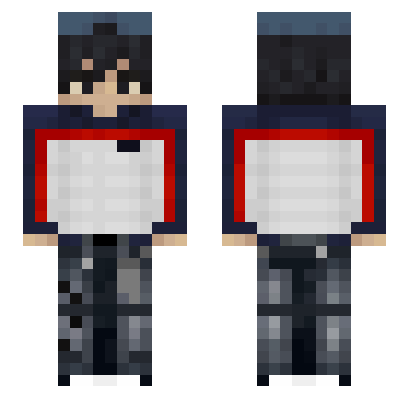 kibou0305 Minecraft skin, front and back view