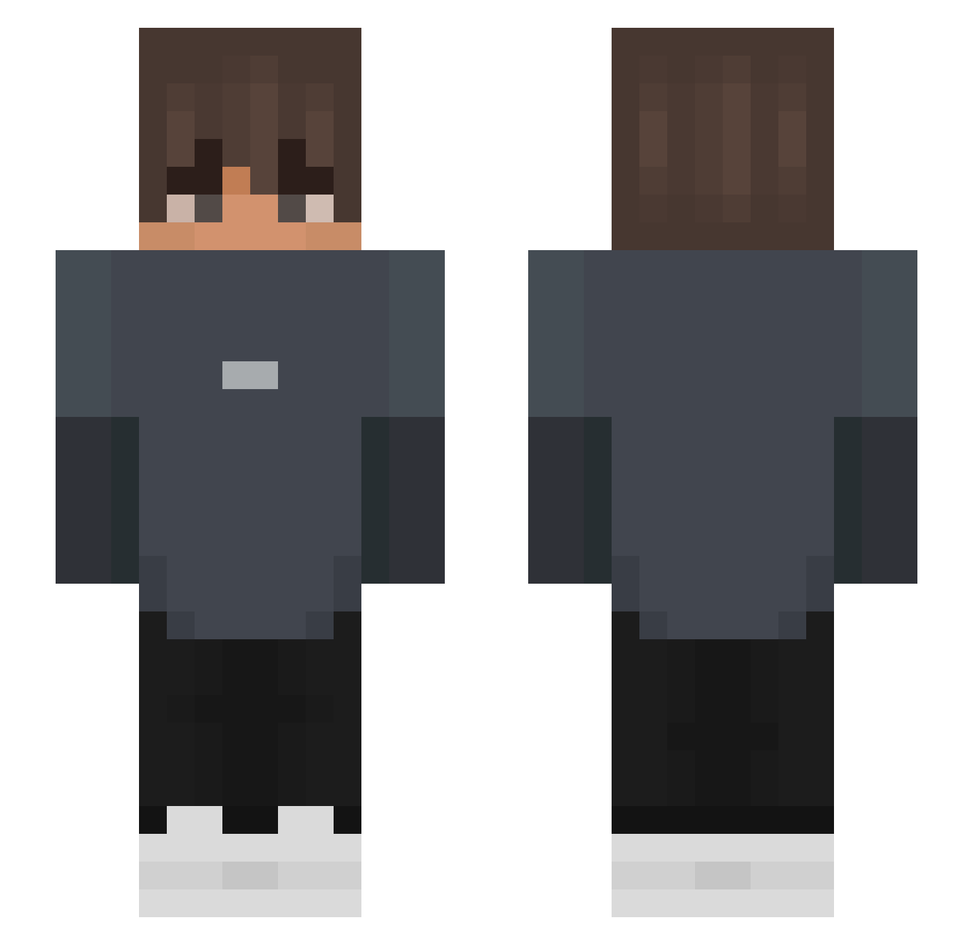Twel1ve Minecraft skin, front and back view