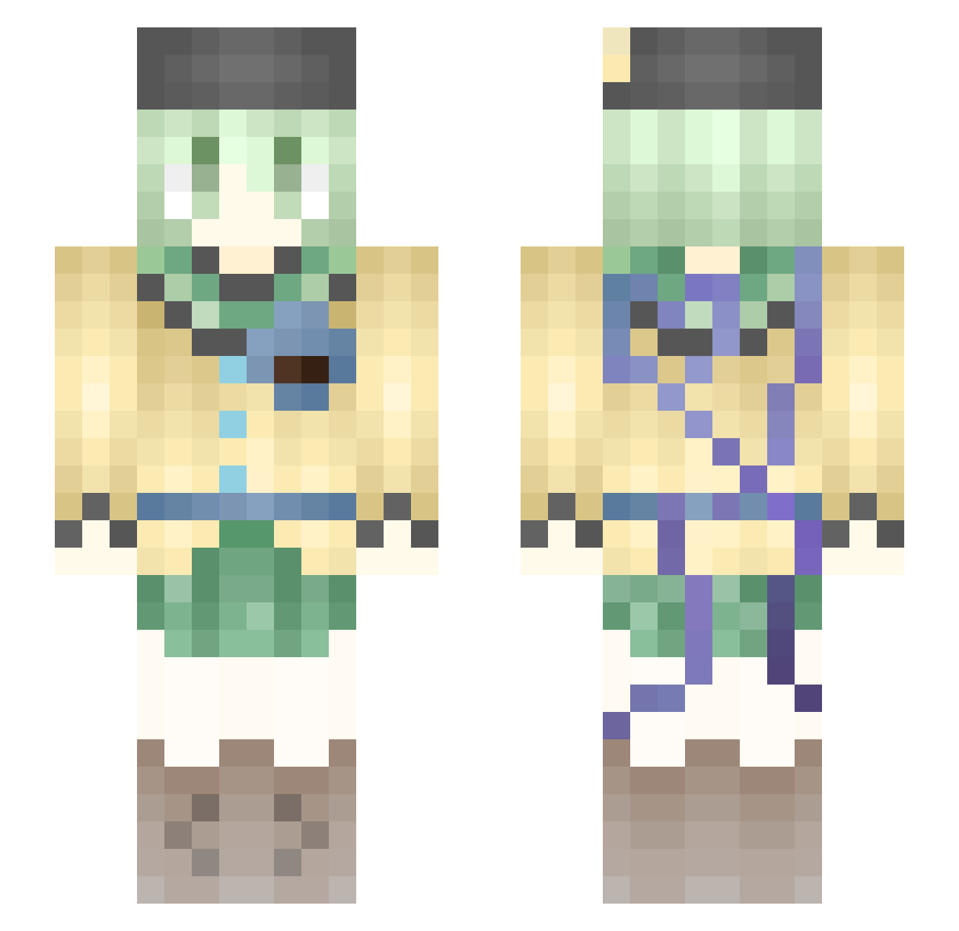 ilsus Minecraft skin, front and back view