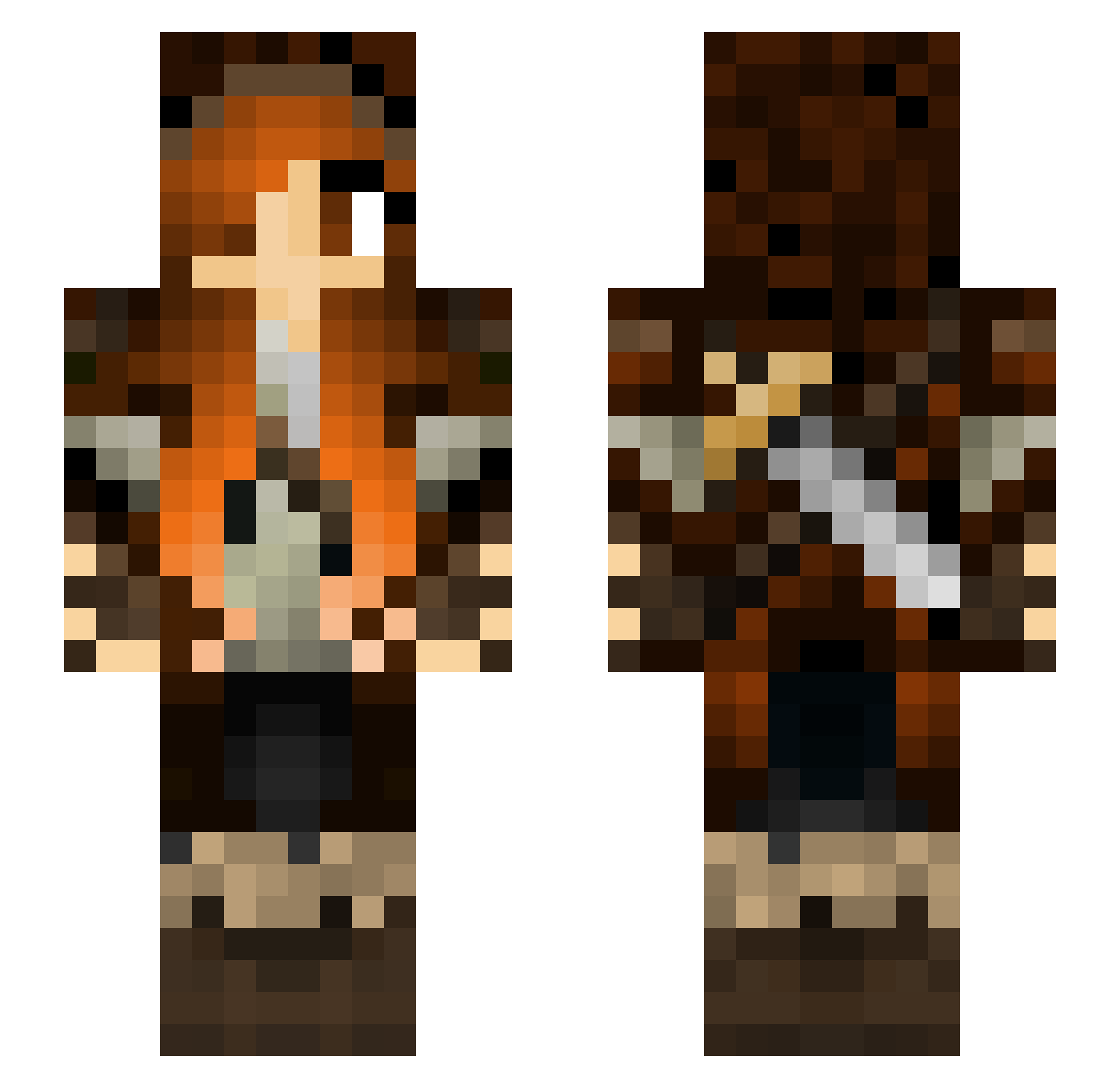 sxmmie Minecraft skin, front and back view