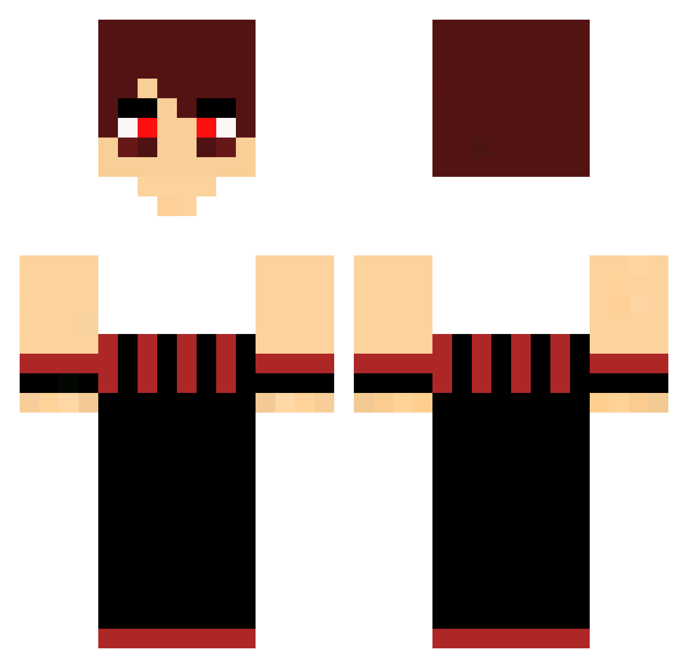 xxp1xel Minecraft skin, front and back view