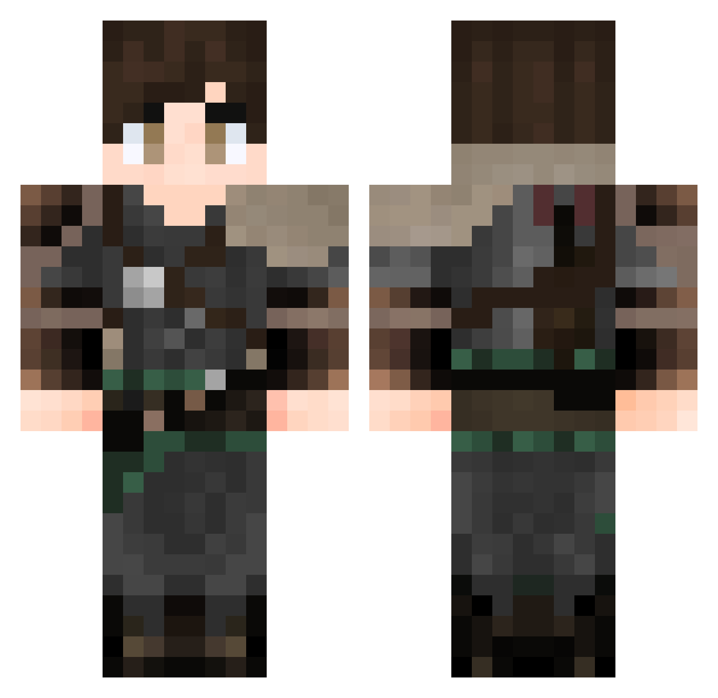 umbrnz Minecraft skin, front and back view
