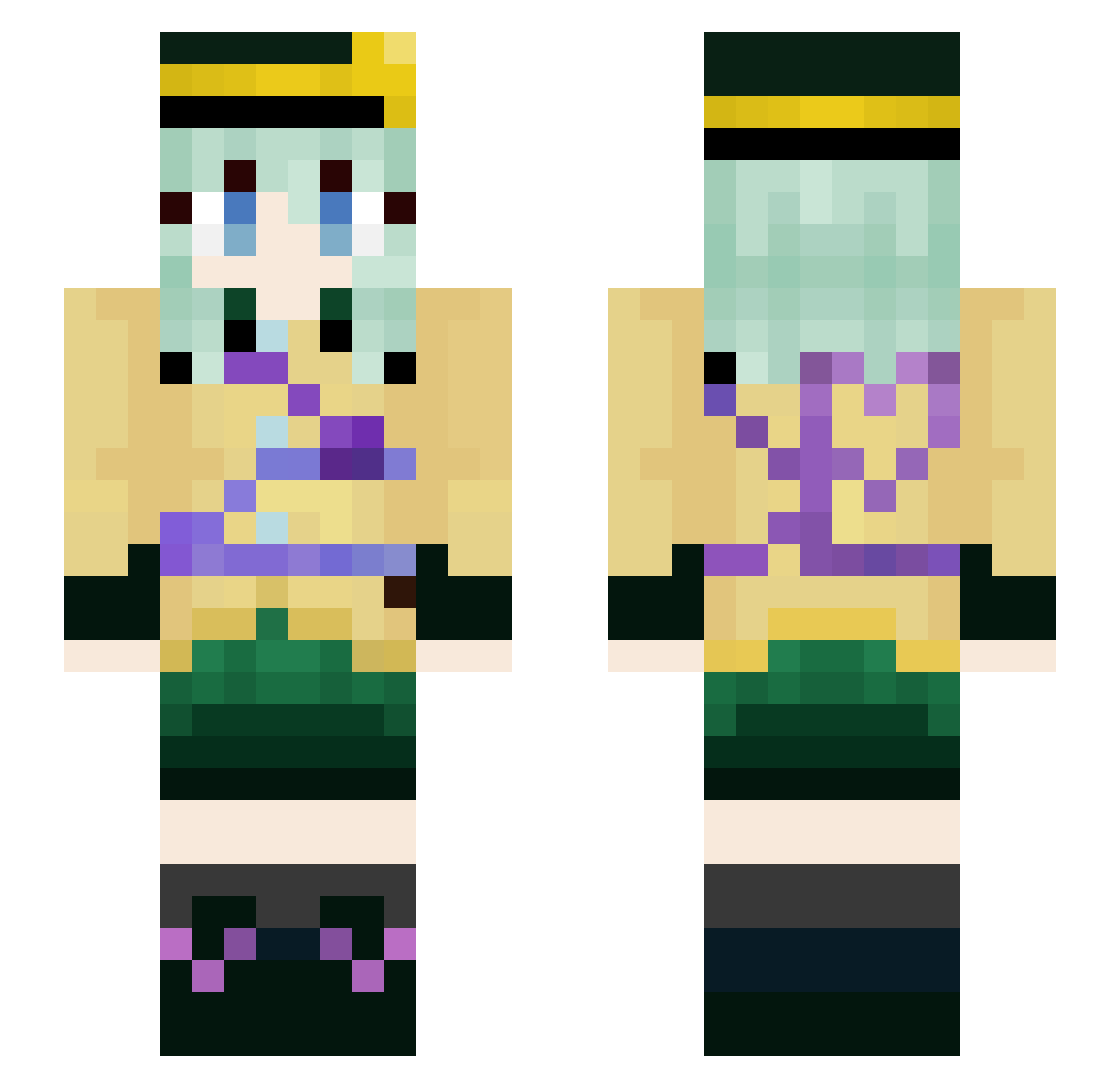 ThirdEye_0 Minecraft skin, front and back view