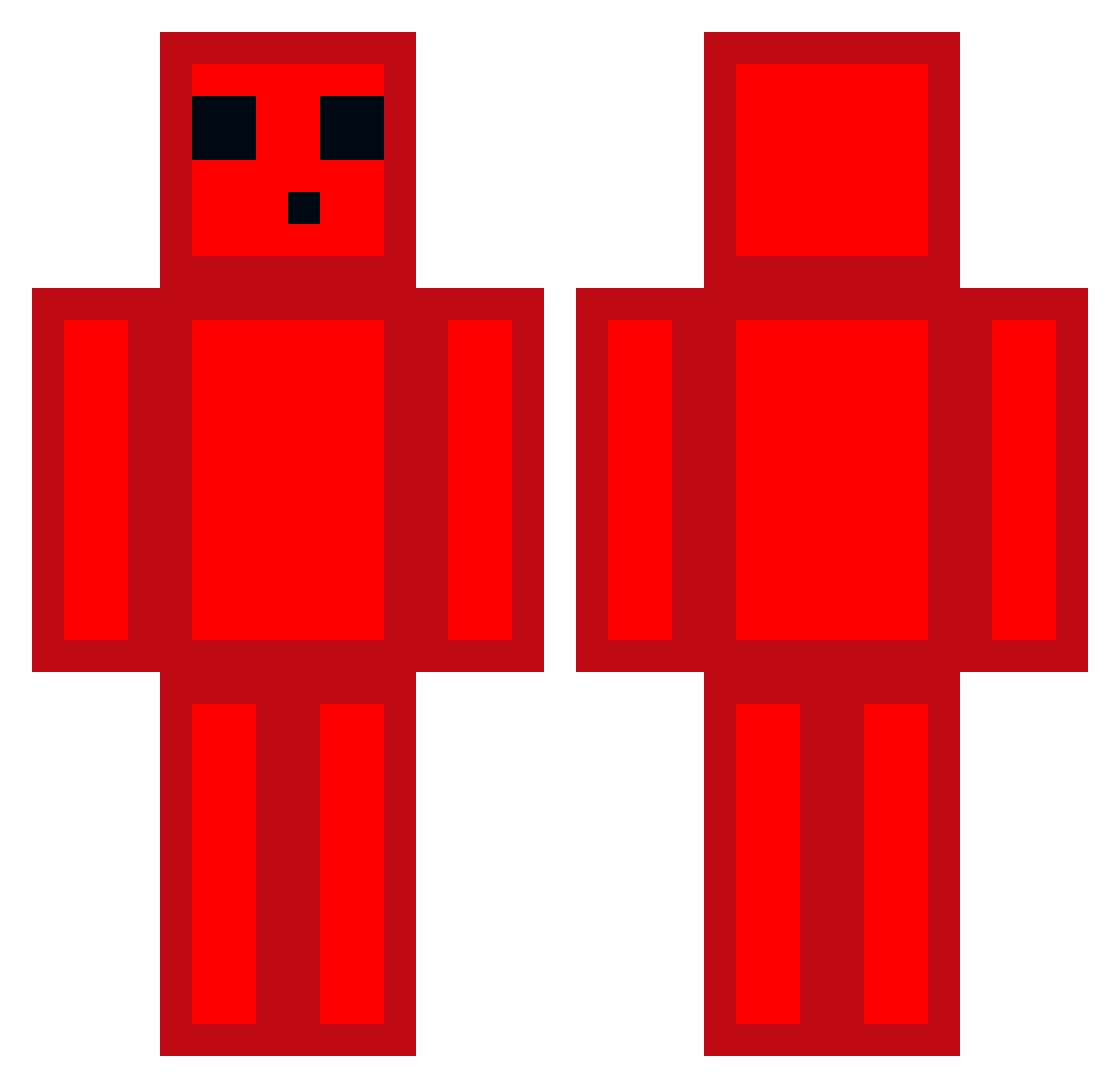 Renaud10345 Minecraft skin, front and back view