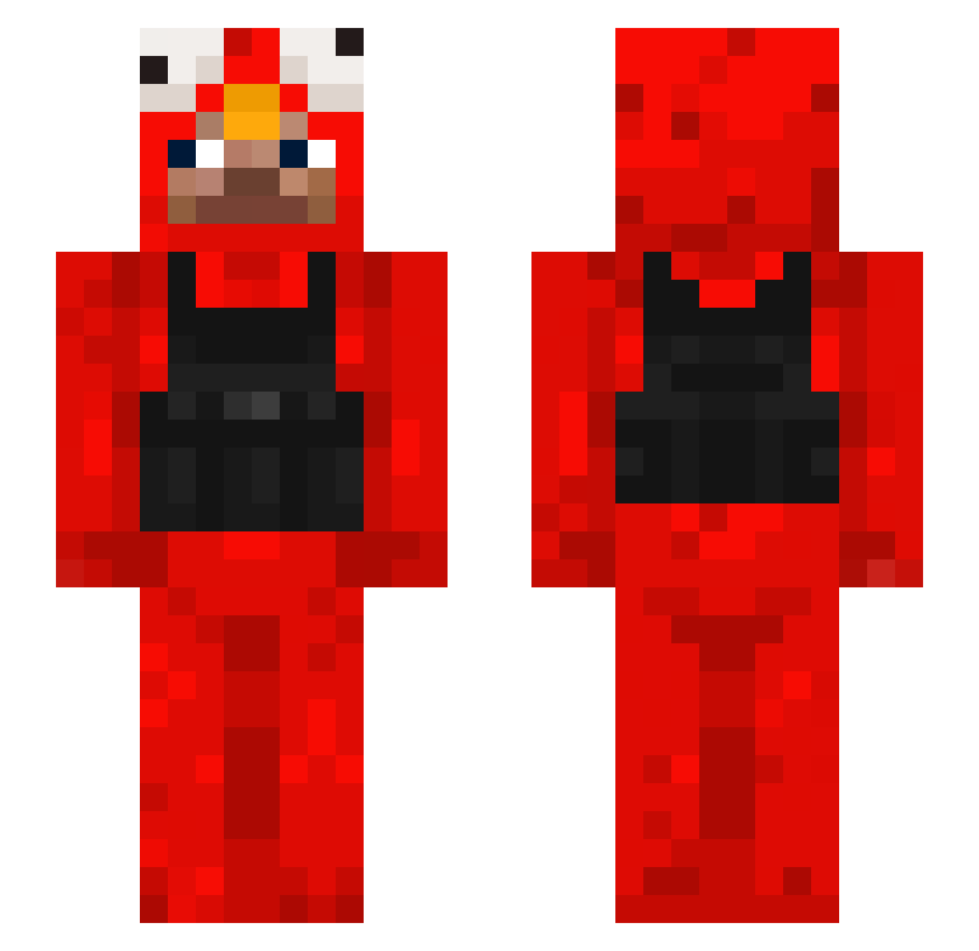 H_ed Minecraft skin, front and back view