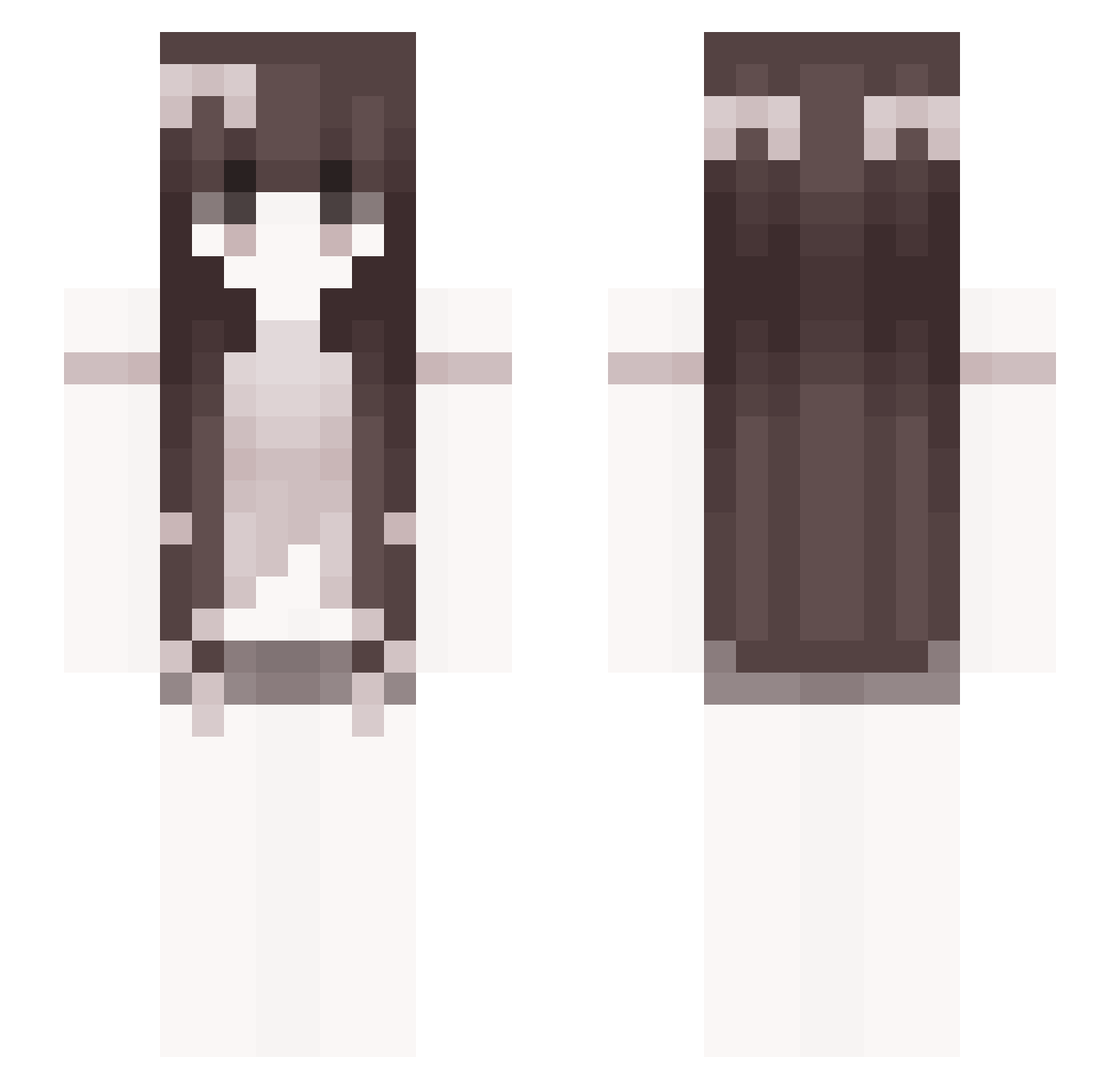 Illya9527 Minecraft skin, front and back view