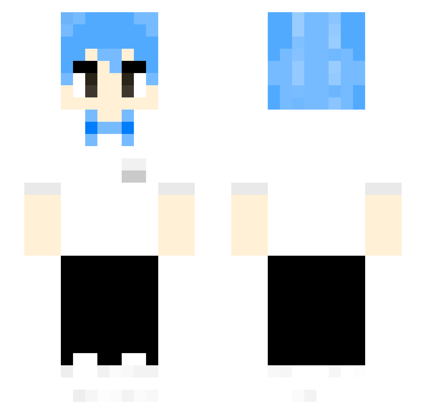 AquaLibraX Minecraft skin, front and back view