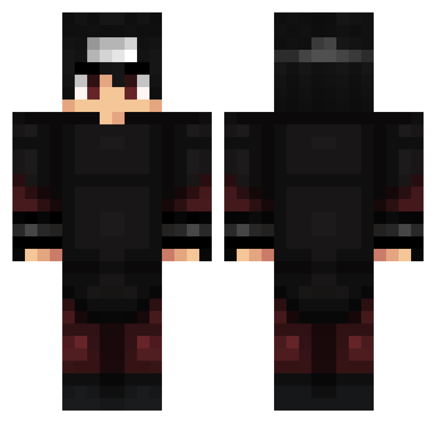 Vondex Minecraft skin, front and back view