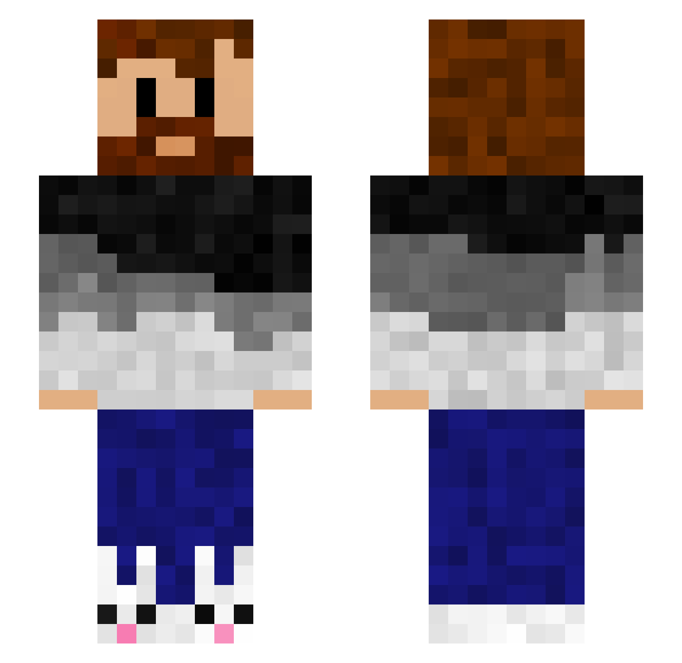 Perdu Minecraft skin, front and back view