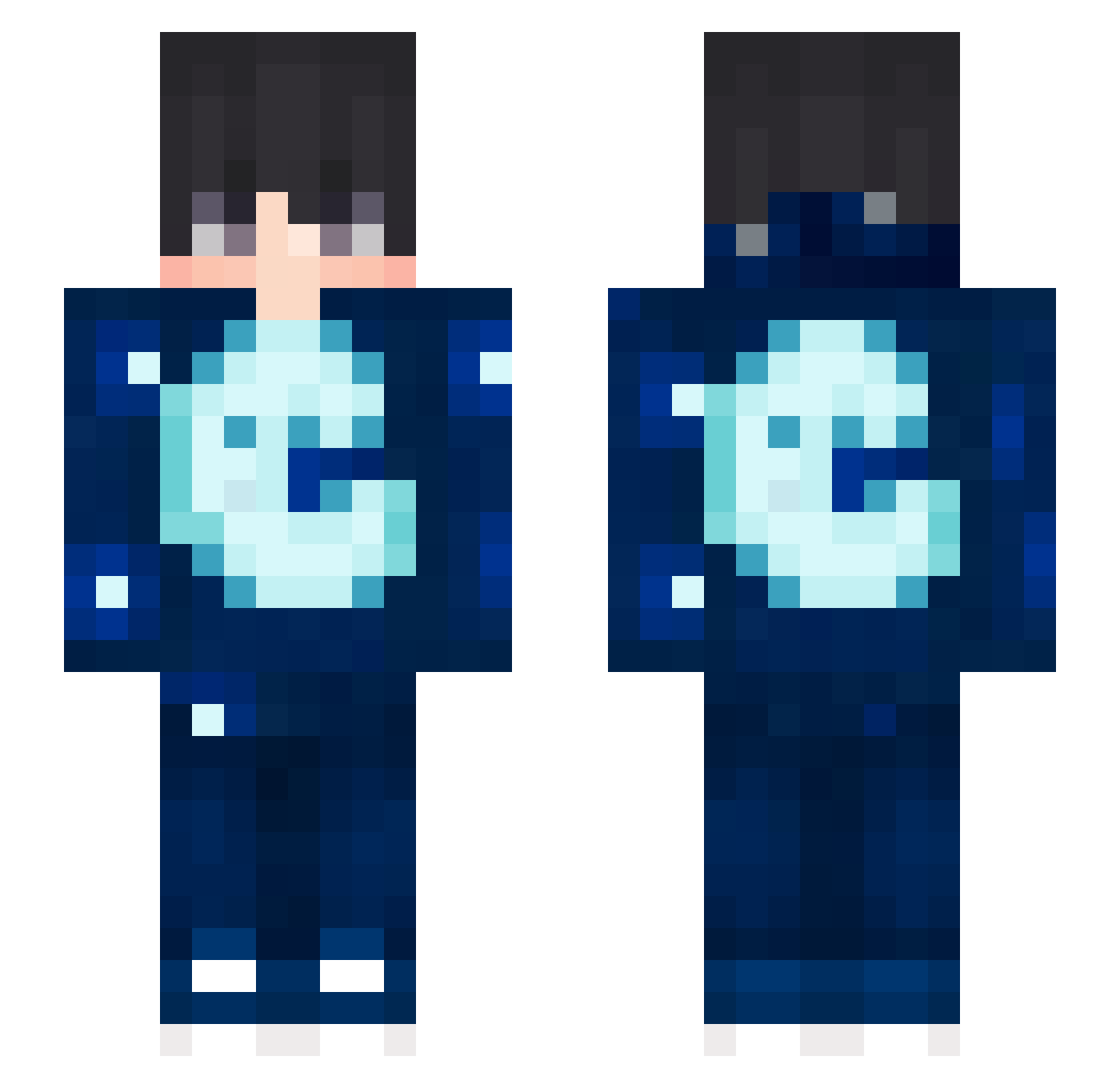 OnlyGZN Minecraft skin, front and back view