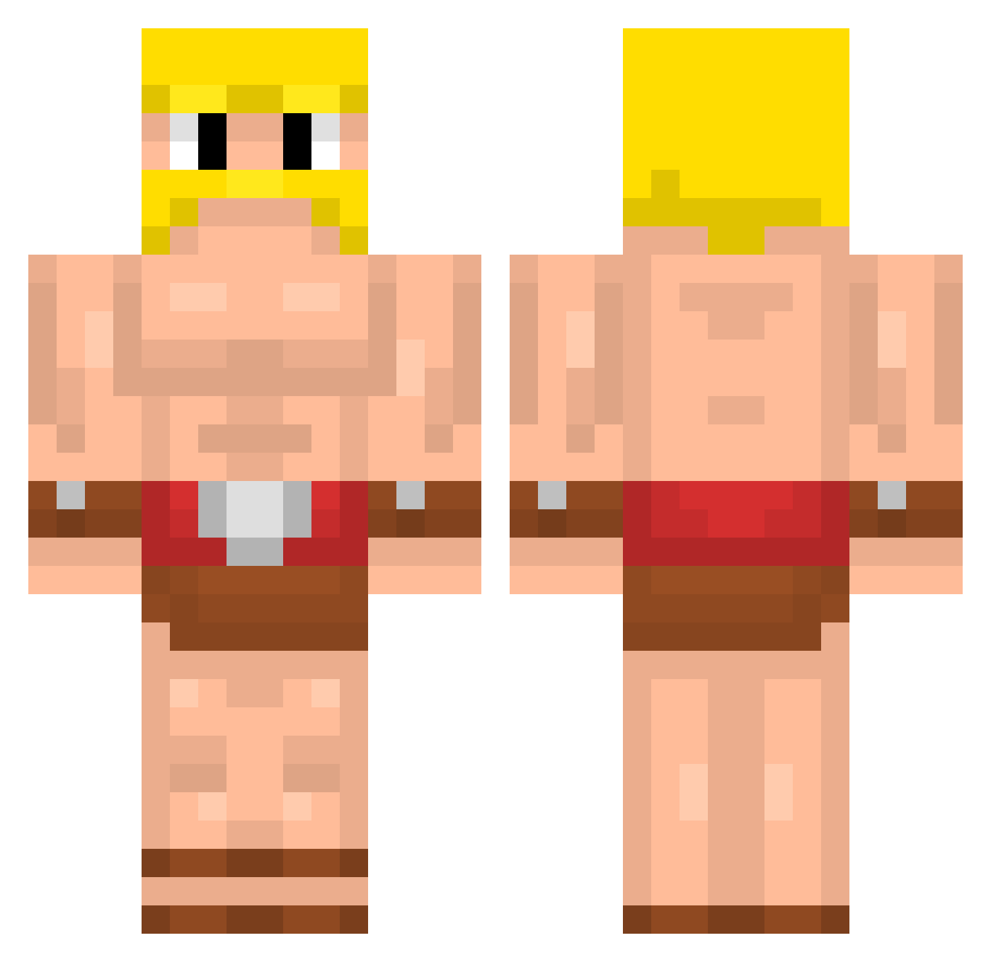 wedini100 Minecraft skin, front and back view