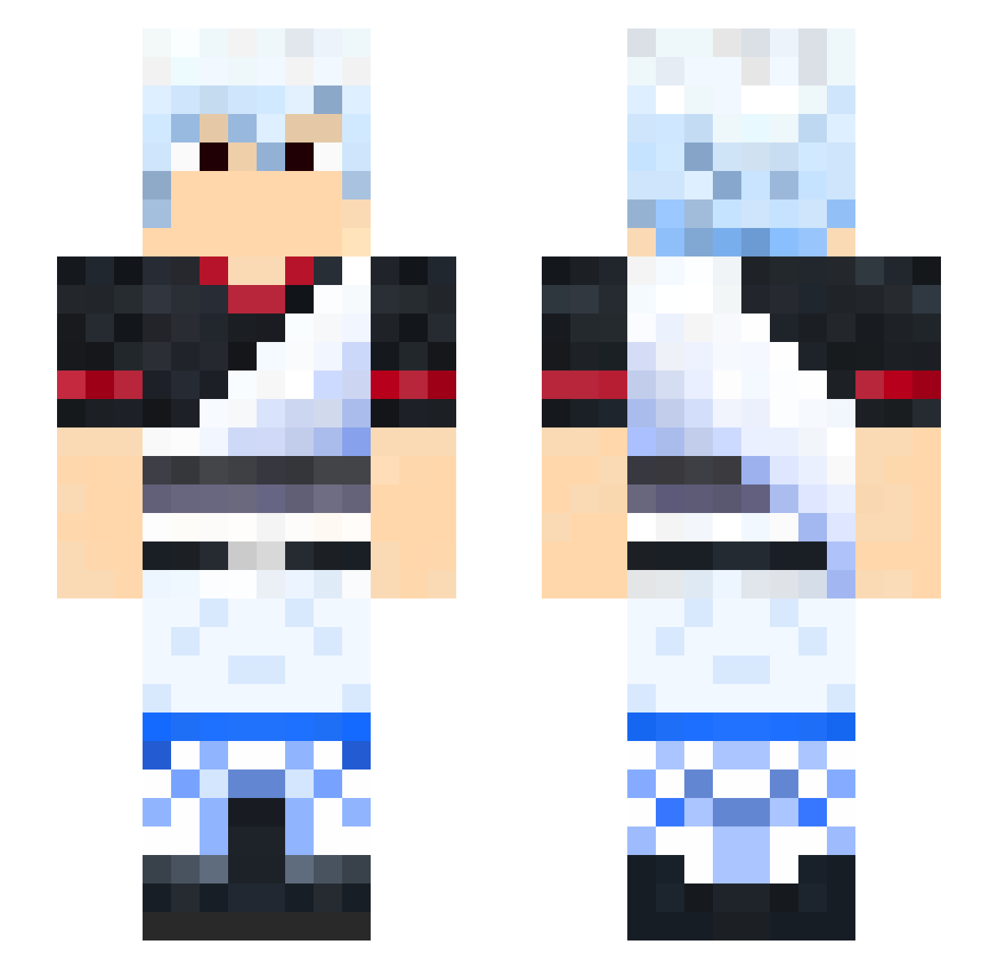 shiroyashacyrus Minecraft skin, front and back view