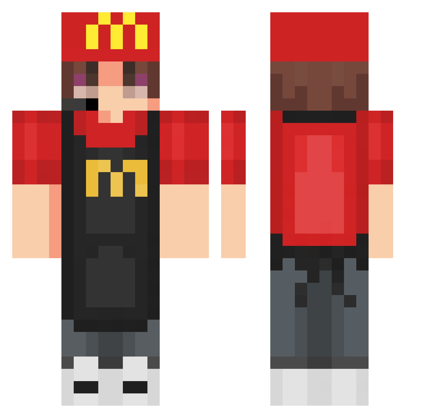 wojtek0405 Minecraft skin, front and back view
