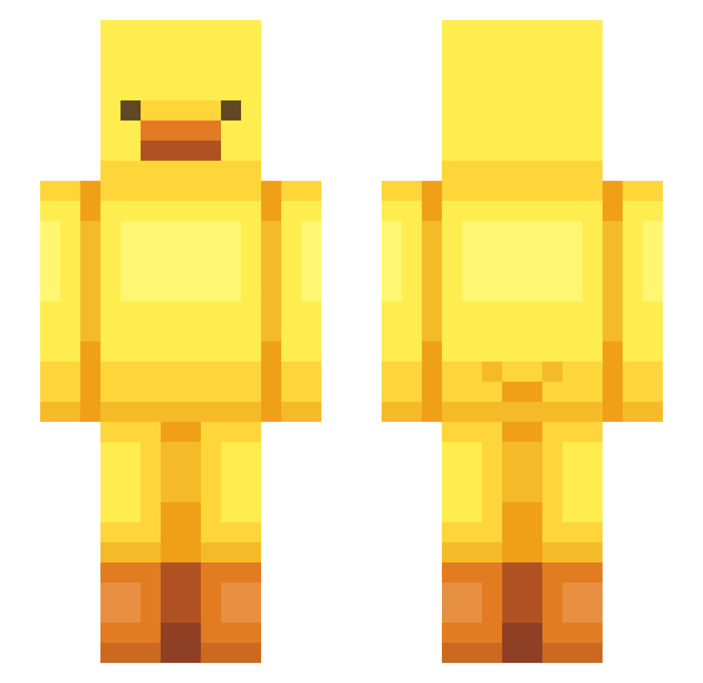 SubtronicsPA Minecraft skin, front and back view