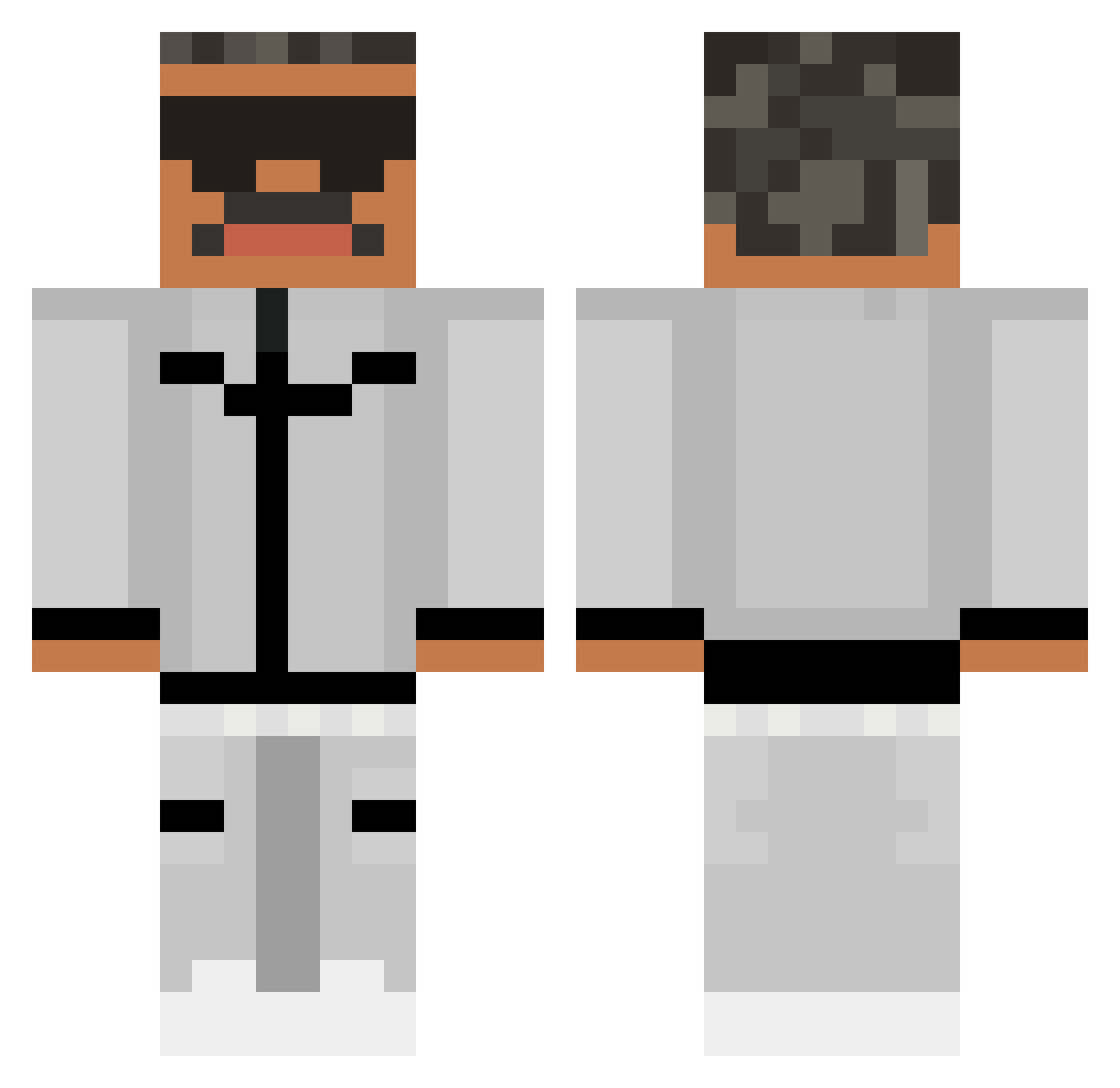 ZyrreZ Minecraft skin, front and back view