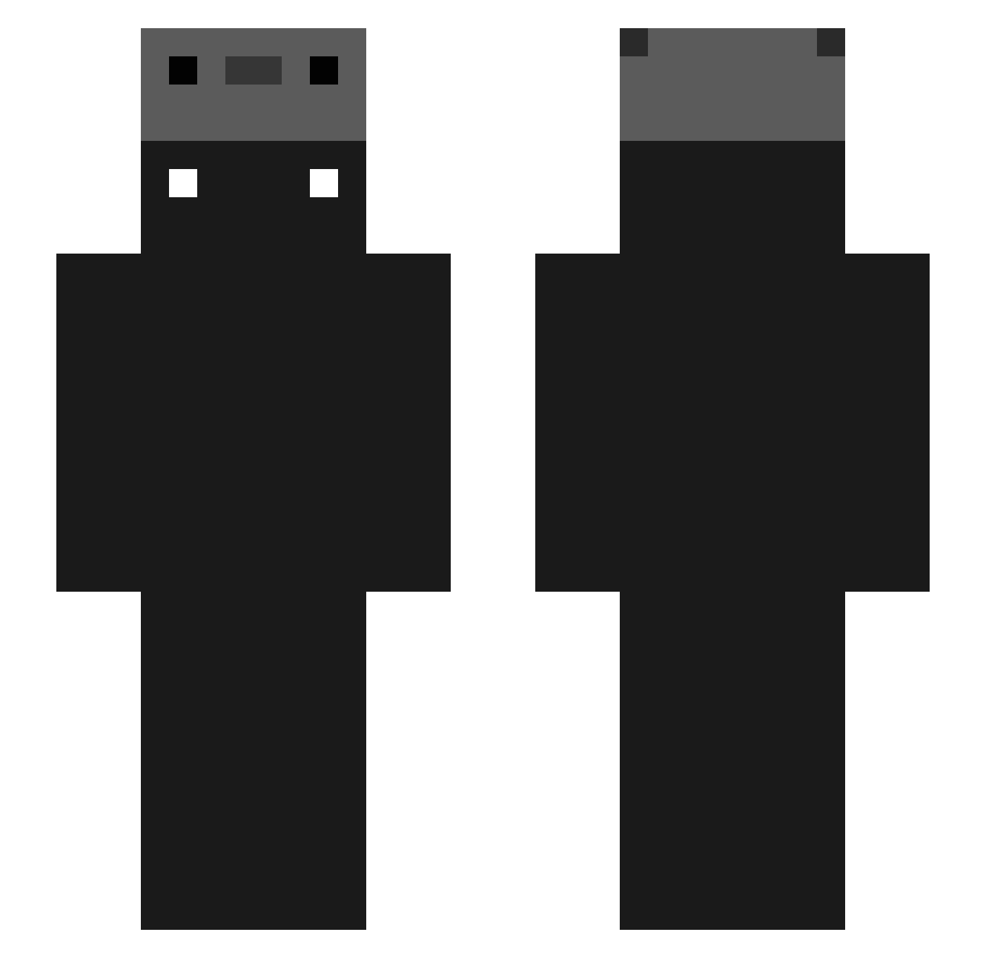 r3tsam Minecraft skin, front and back view