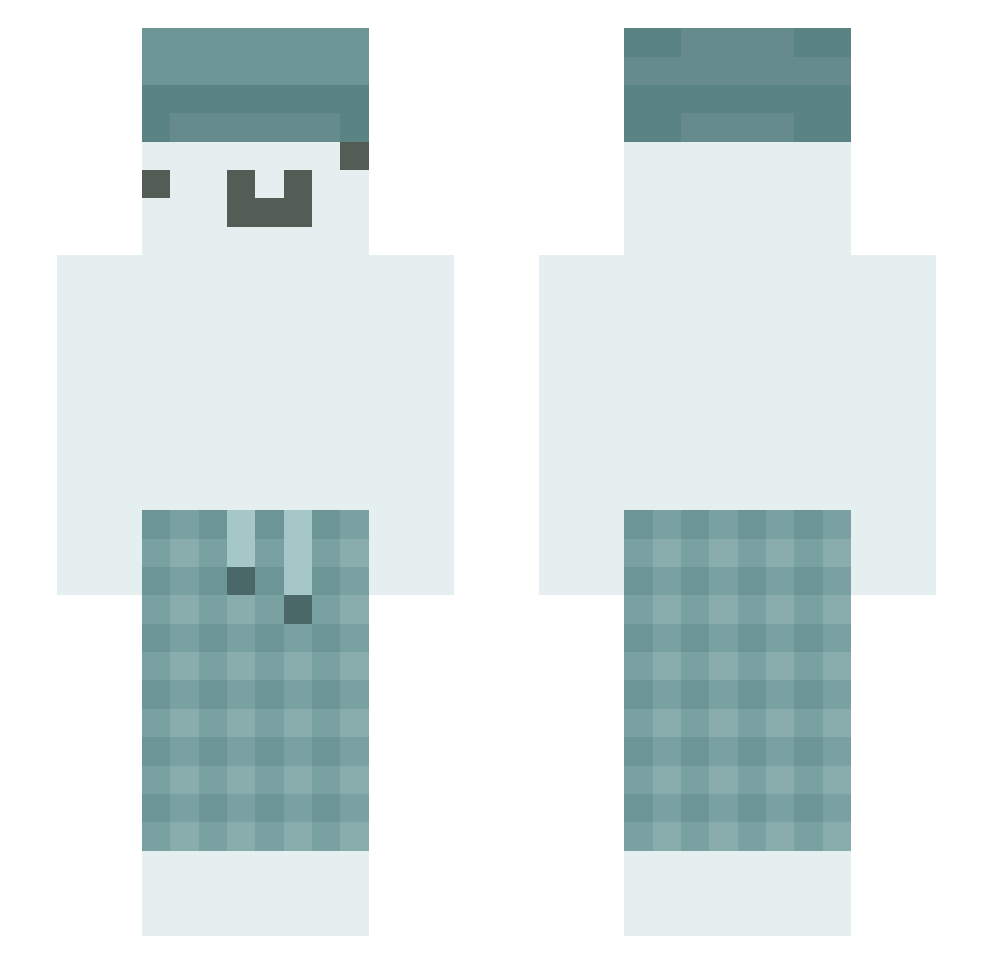 qlstj Minecraft skin, front and back view