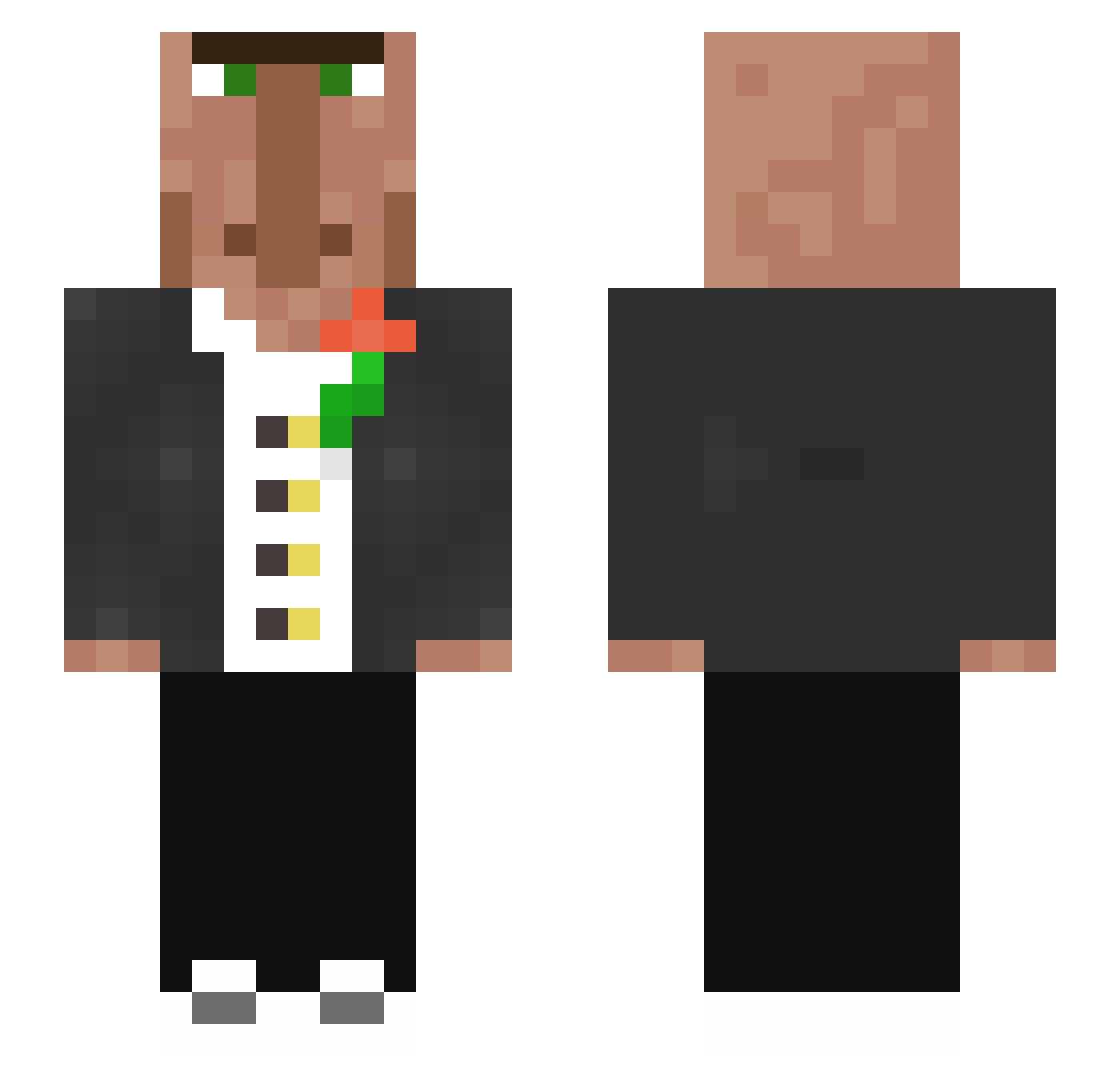 Young_Jerald1 Minecraft skin, front and back view