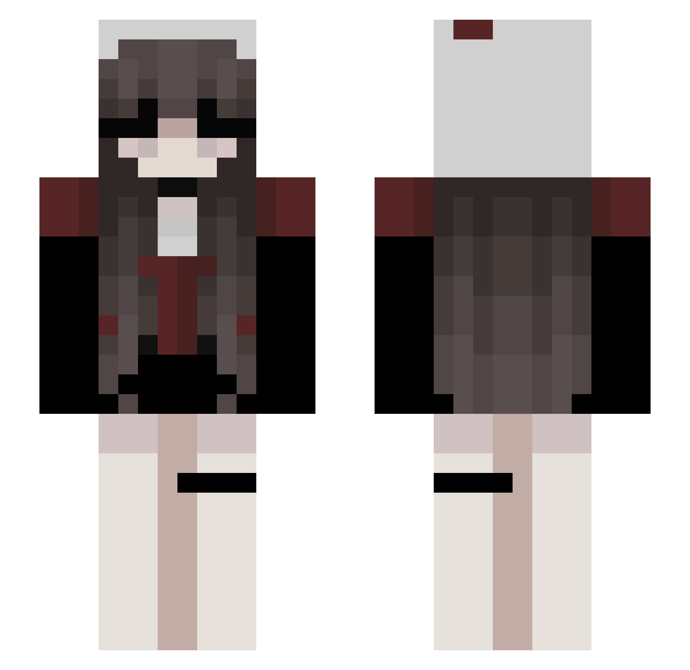 suzziekitty_ Minecraft skin, front and back view