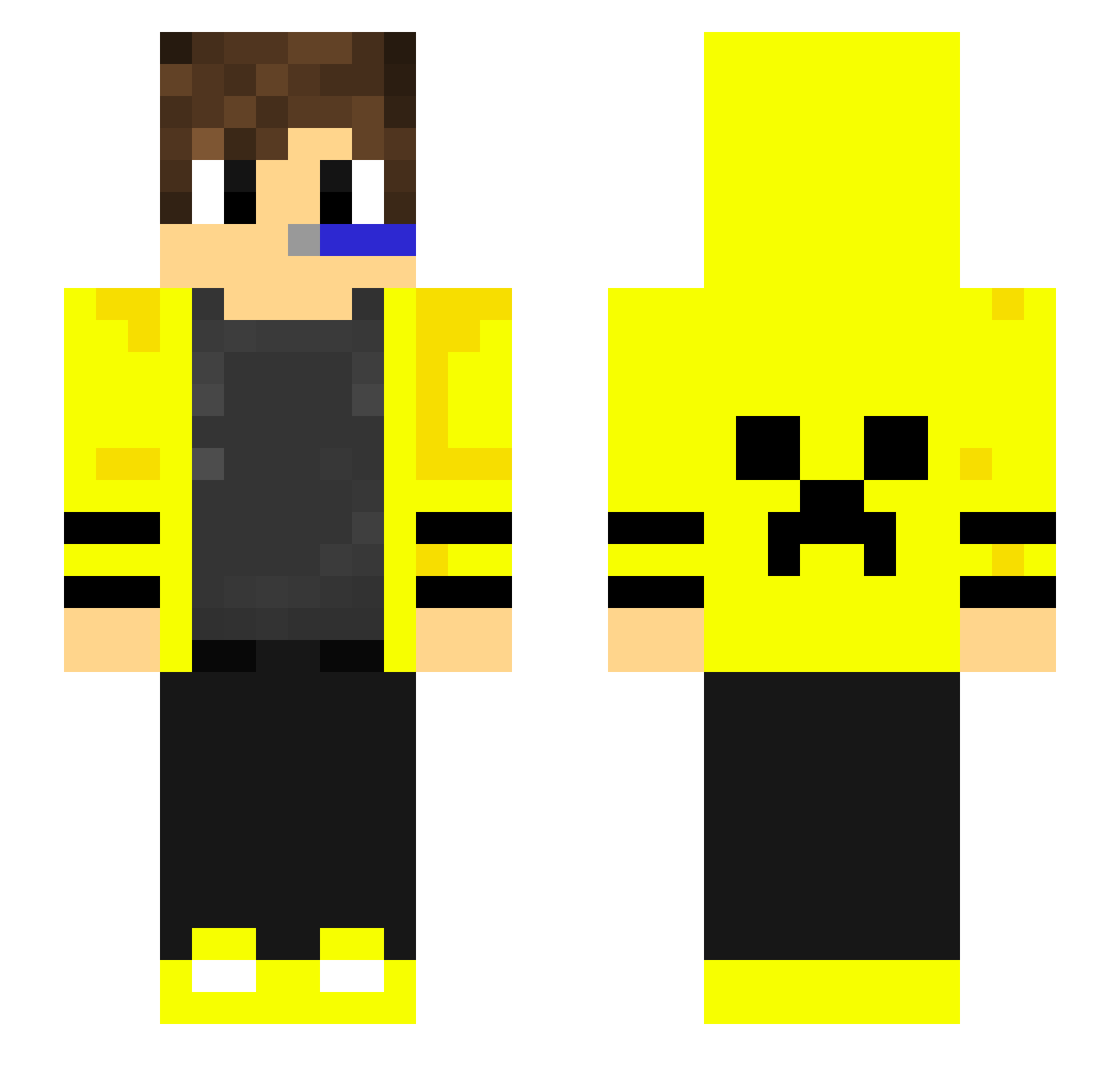 ENM90 Minecraft skin, front and back view