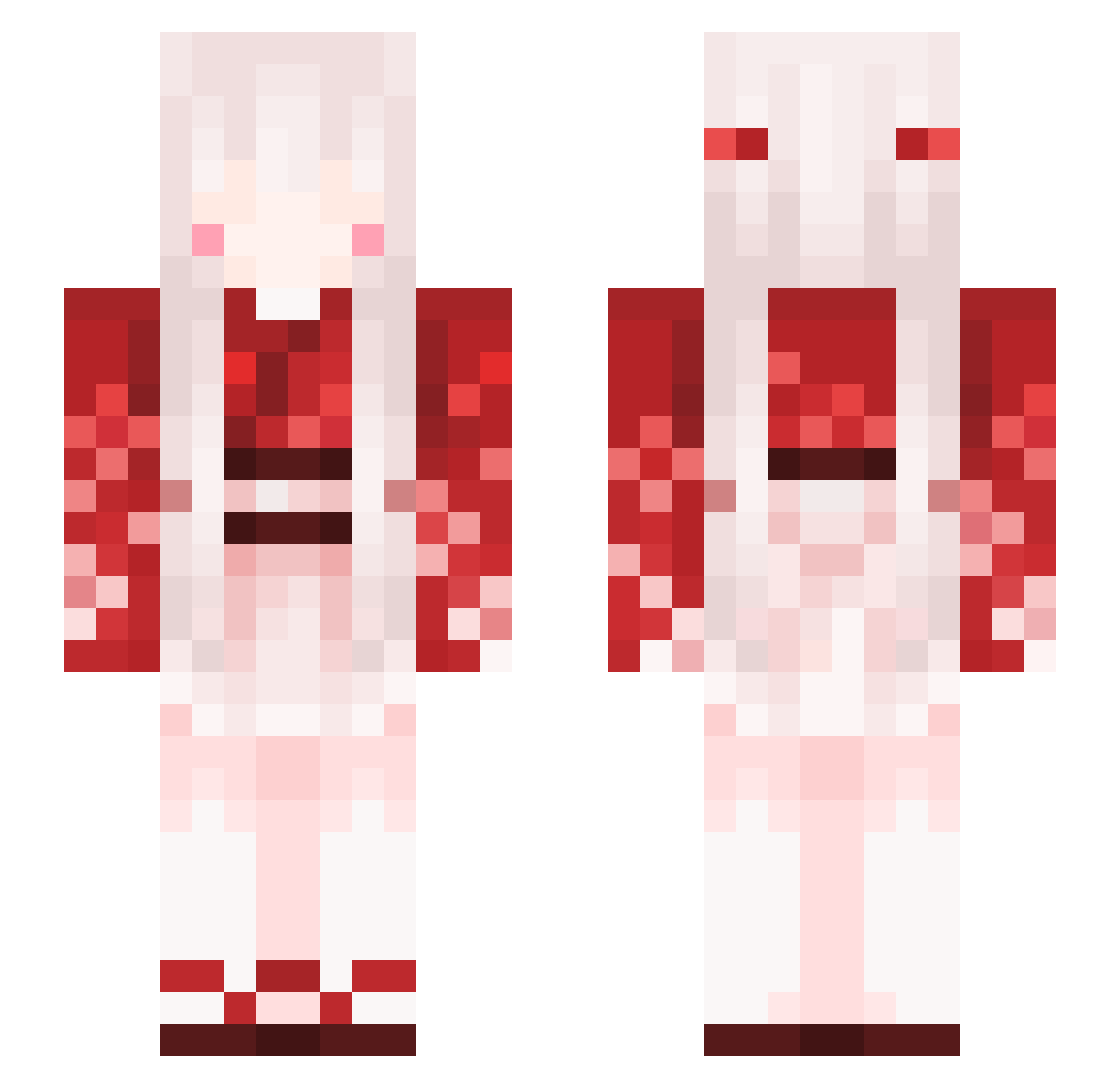 Ifexyy Minecraft skin, front and back view