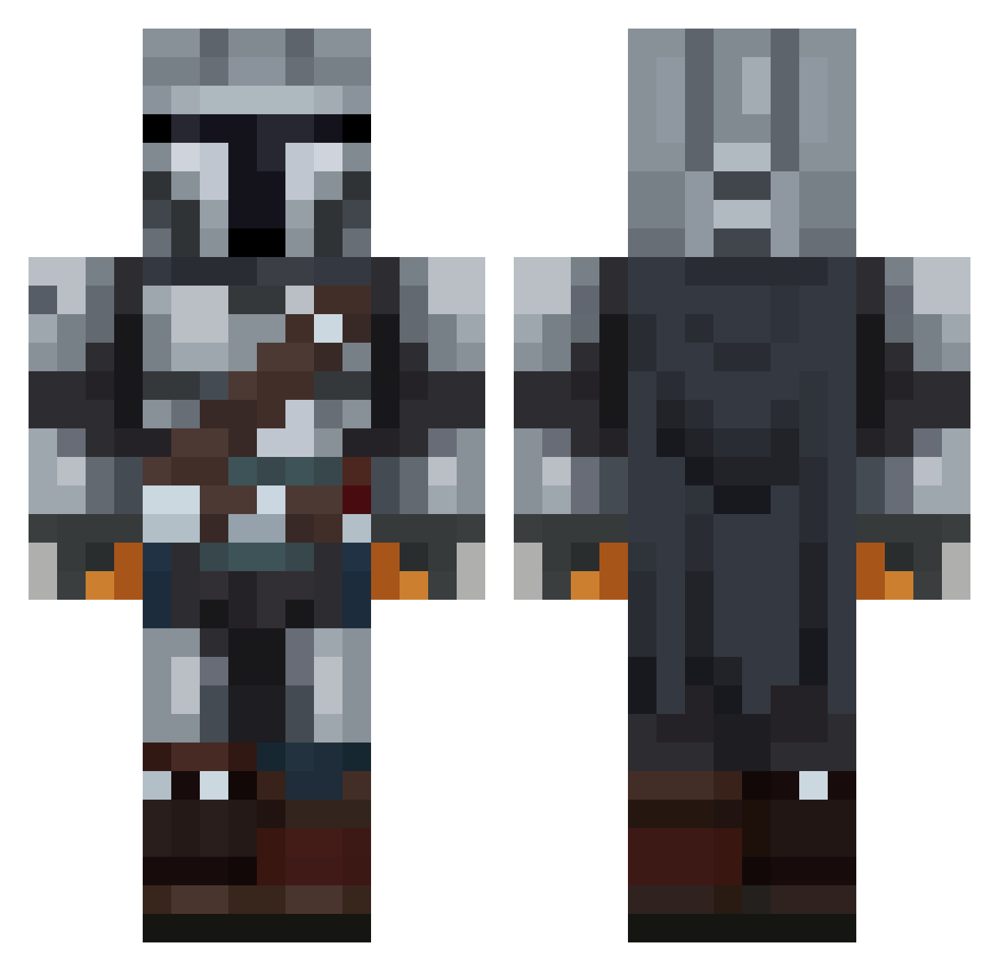 Sleepy_talon Minecraft skin, front and back view