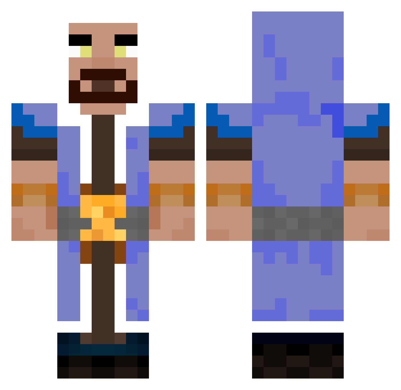 yourmother_1 Minecraft skin, front and back view