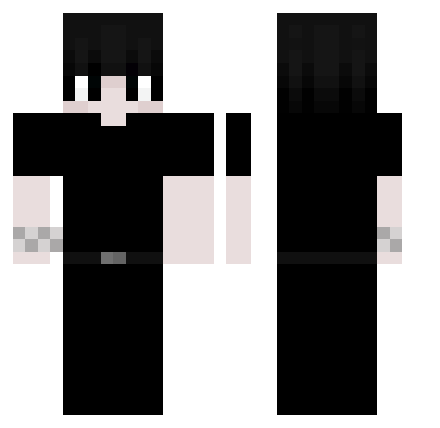 YankeSix Minecraft skin, front and back view