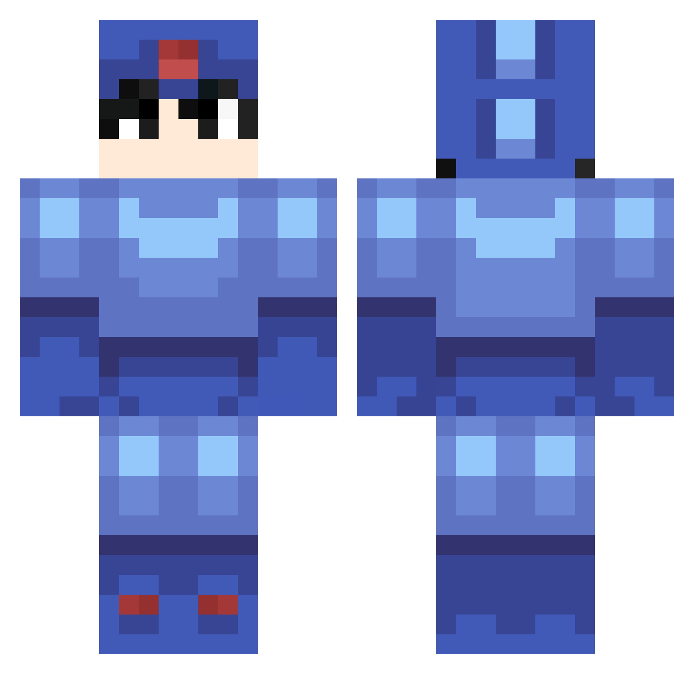 hellenwatermelon Minecraft skin, front and back view