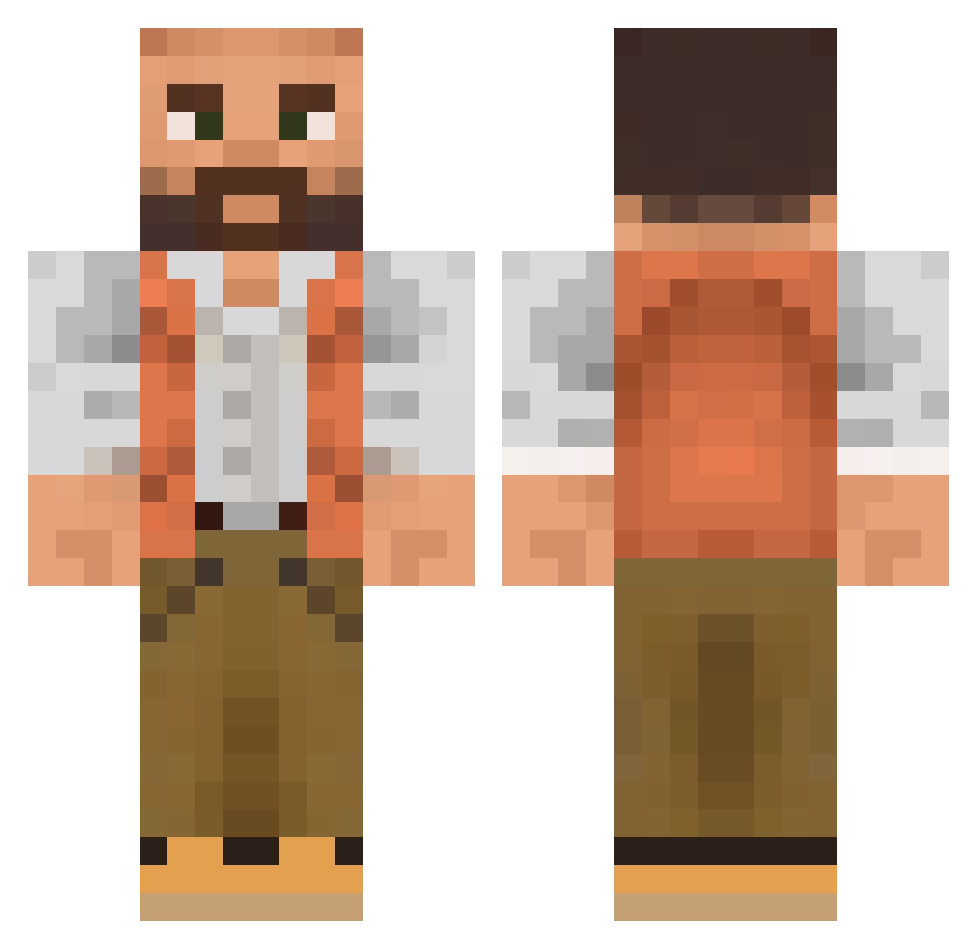CiderTM Minecraft skin, front and back view