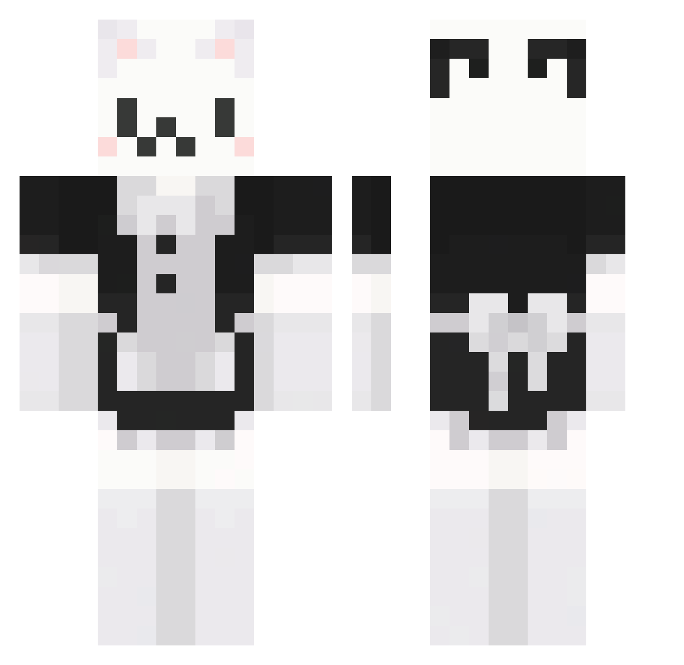 Karrentitan Minecraft skin, front and back view
